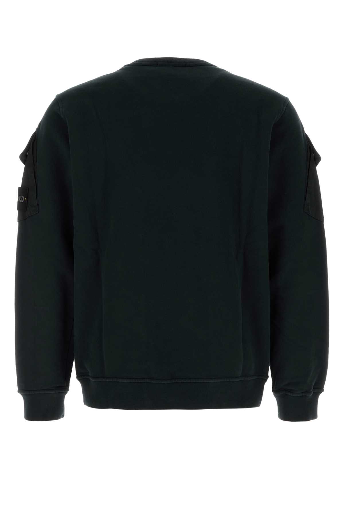 Stone Island Midnight Blue Cotton Sweatshirt In Green