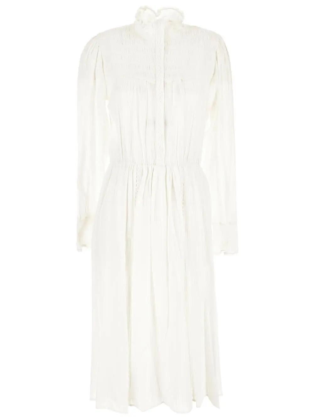 Shop Marant Etoile Imany Midi Dress In Bianco