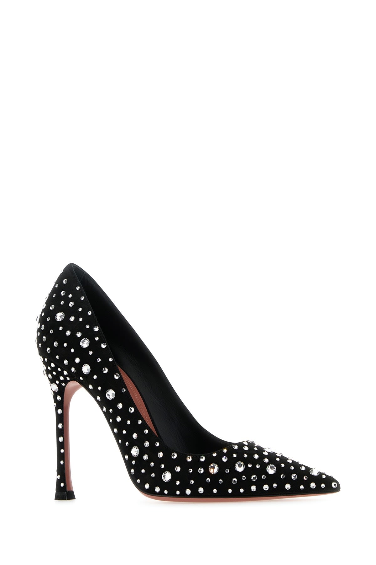 Amina Muaddi Elsa Crystal Suede Pumps In Blawhicry