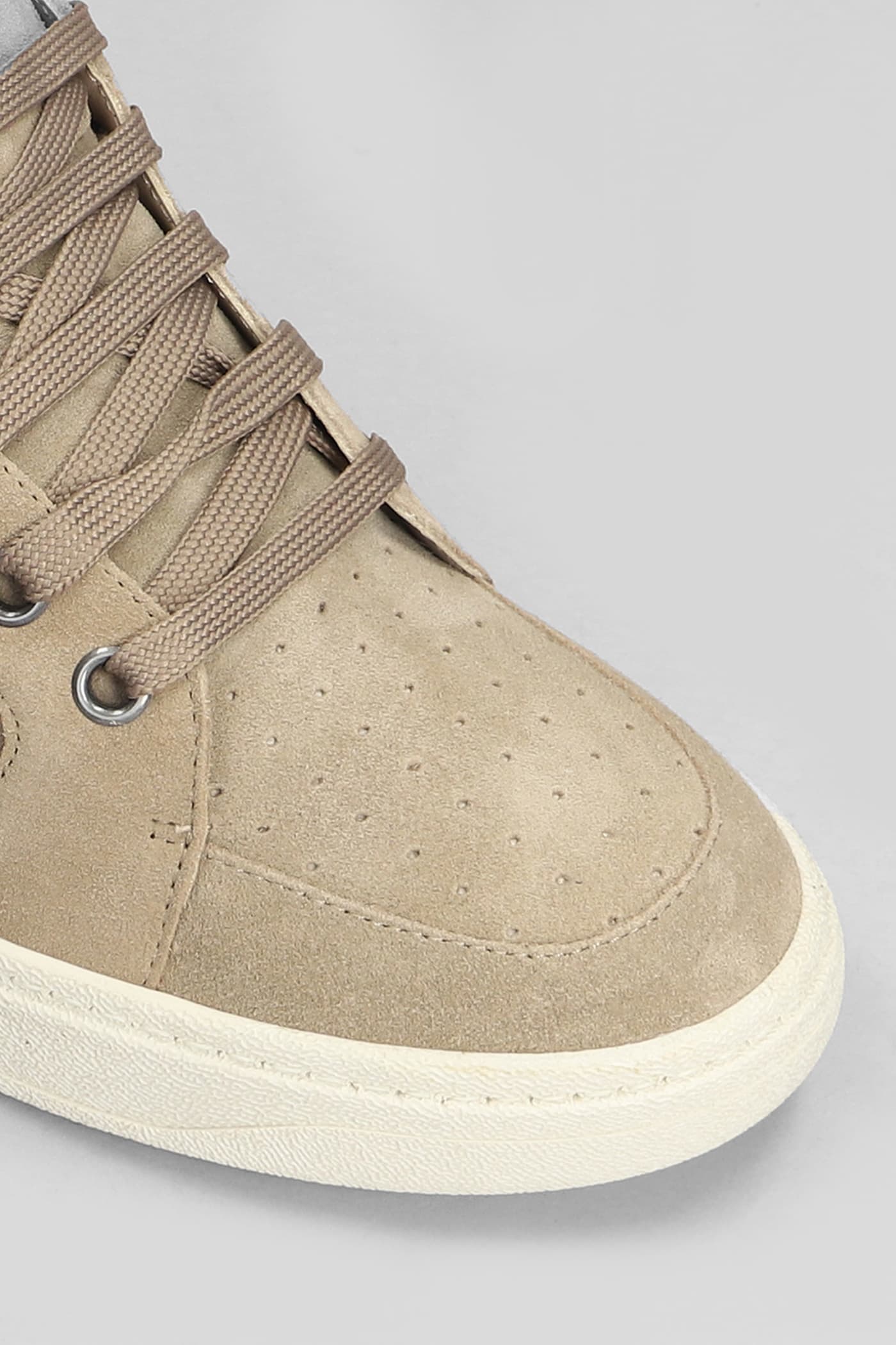 Shop Giuseppe Zanotti Gz94 Sneakers In Beige Suede