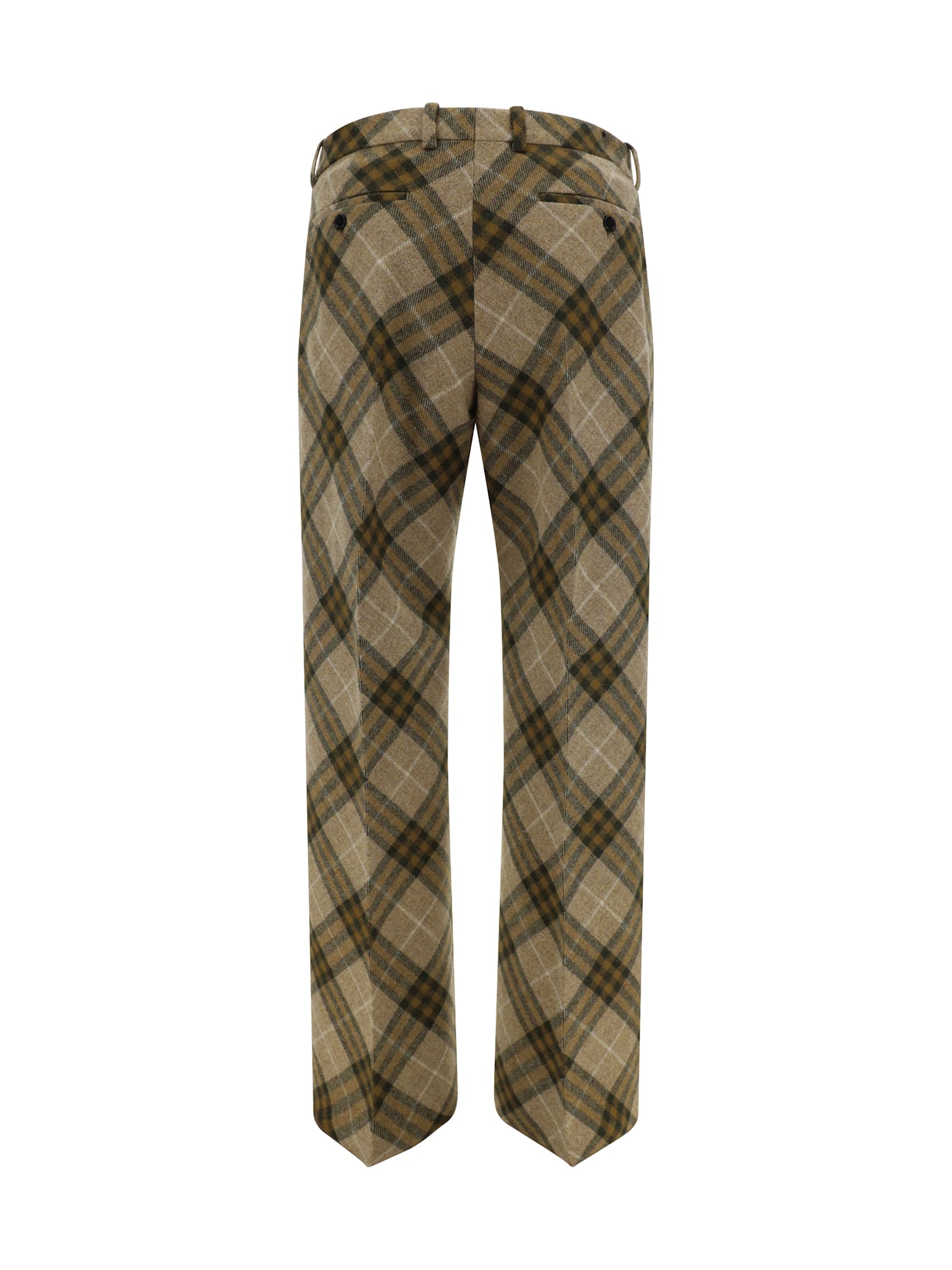 Shop Burberry Pants In Camp Ip Check