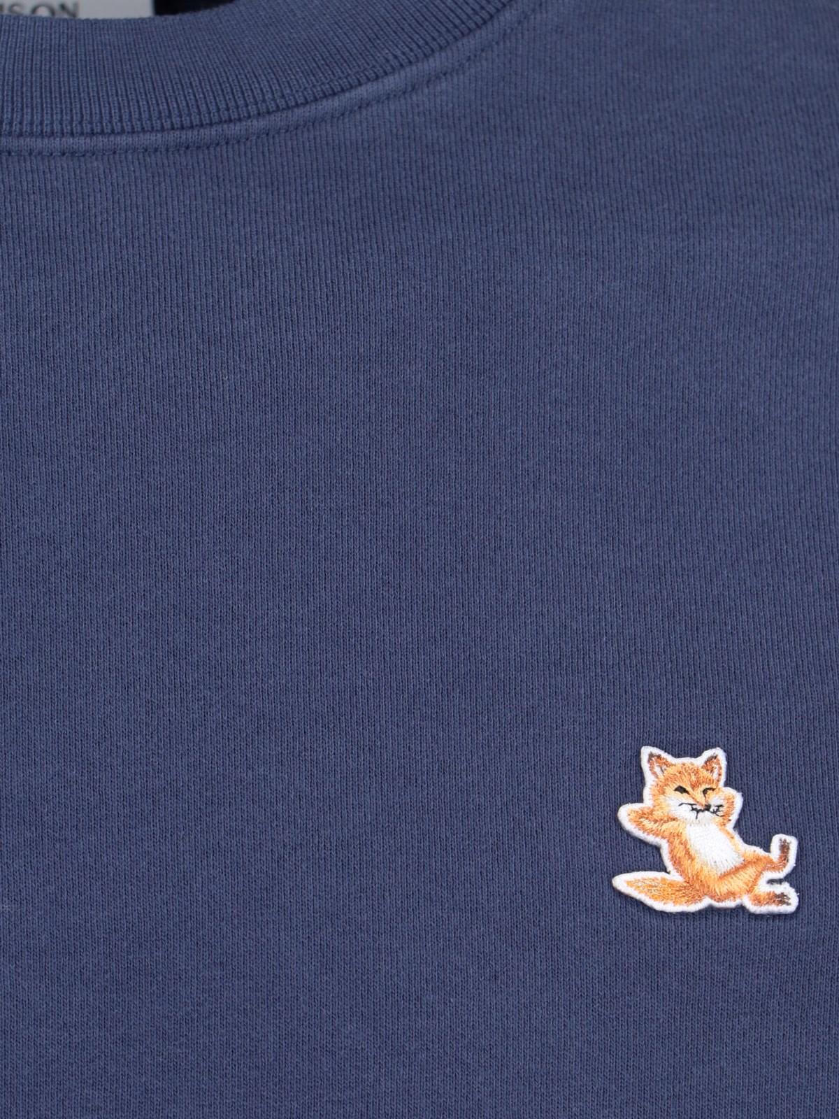 Maison Kitsuné Chillax Crew Neck Sweatshirt In Blue