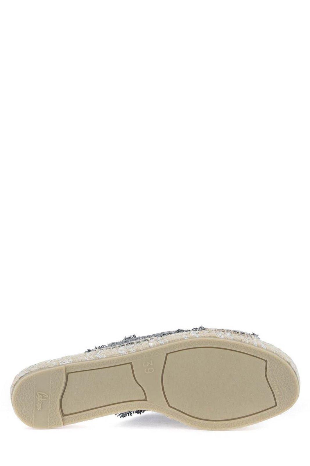 Shop Castaã±er Palmera Crossover Strap Flat Sandals In Grey