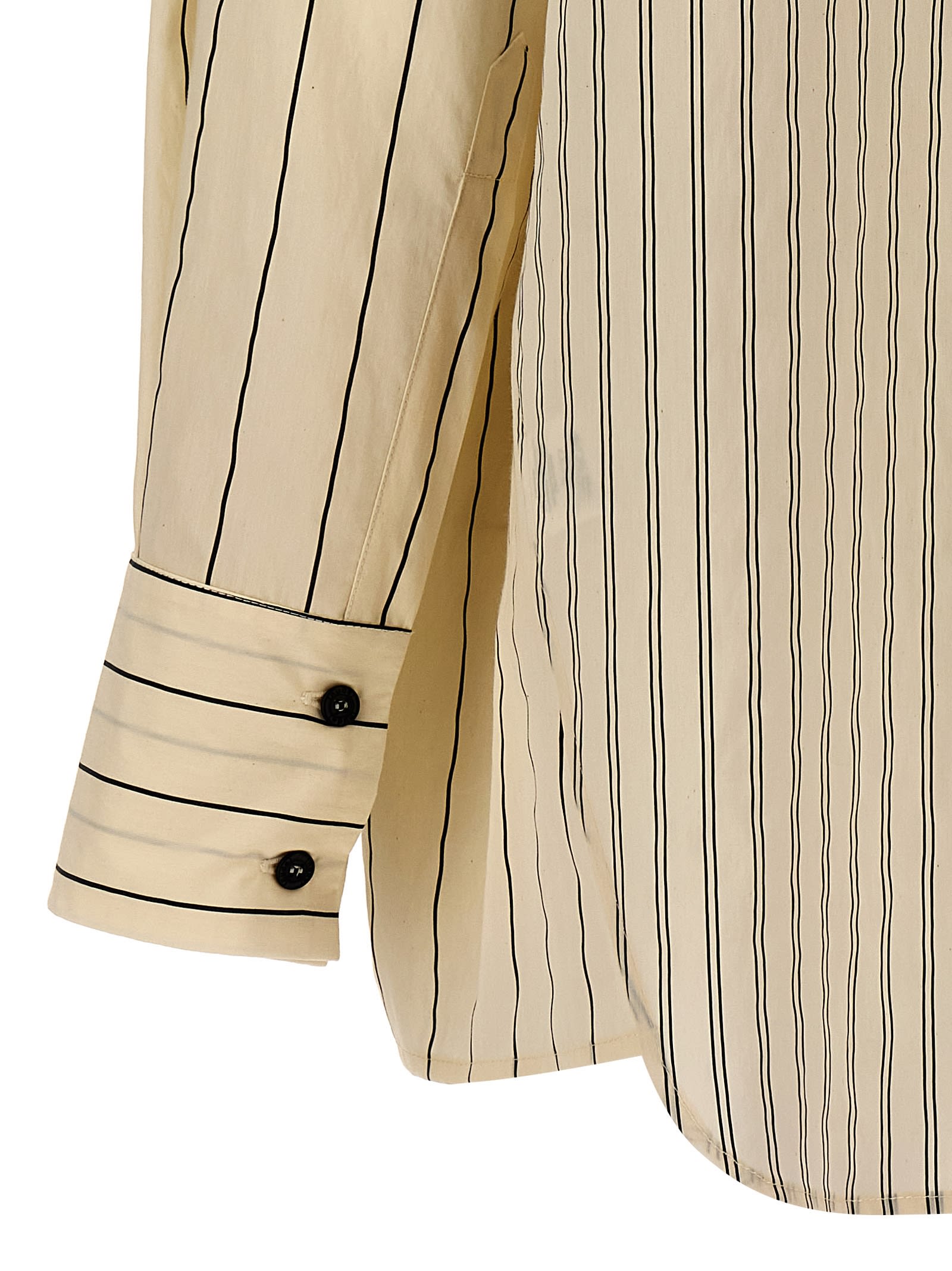 Shop Nude Striped Shirt In White/black