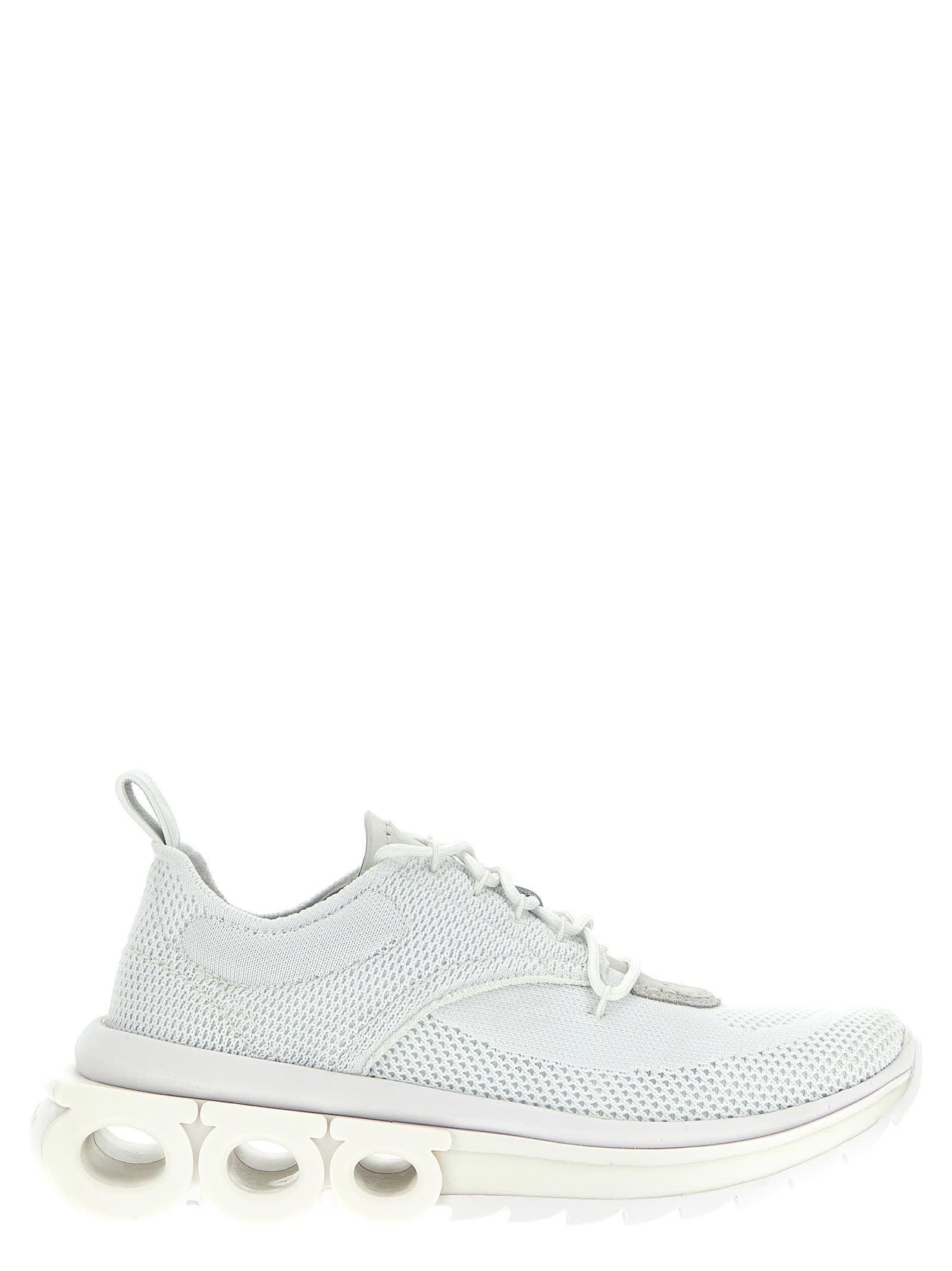 Shop Ferragamo Mina Sneakers In White
