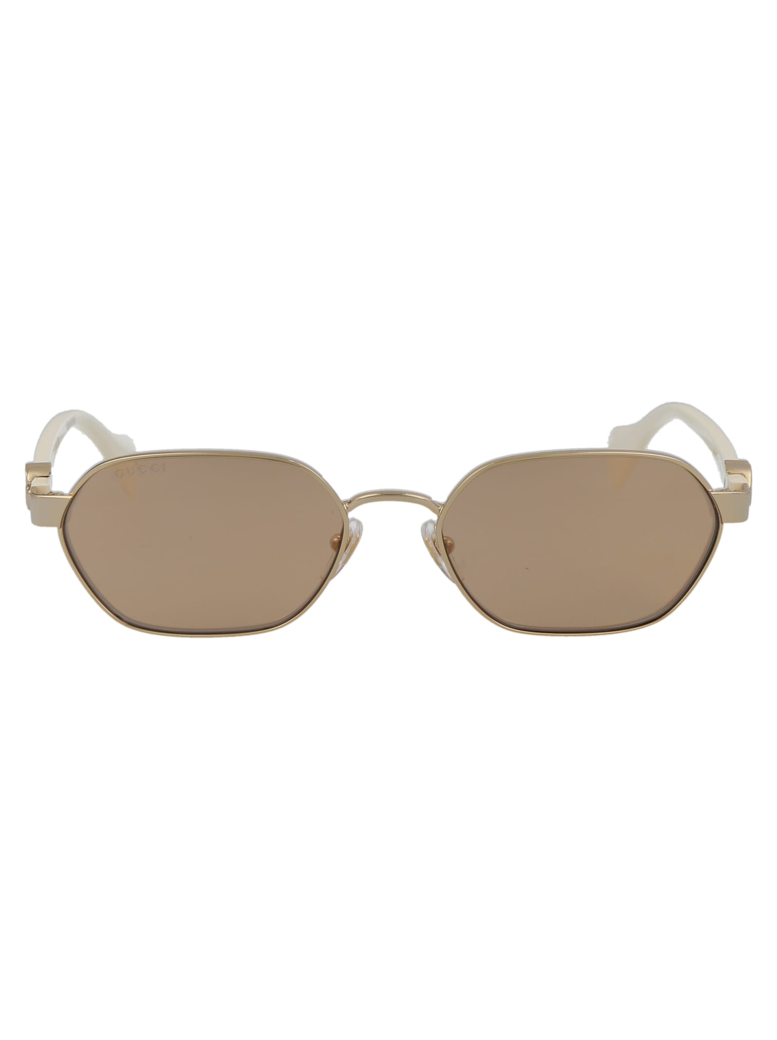 Shop Gucci Gg1593s Sunglasses In 002 Gold Ivory Pink
