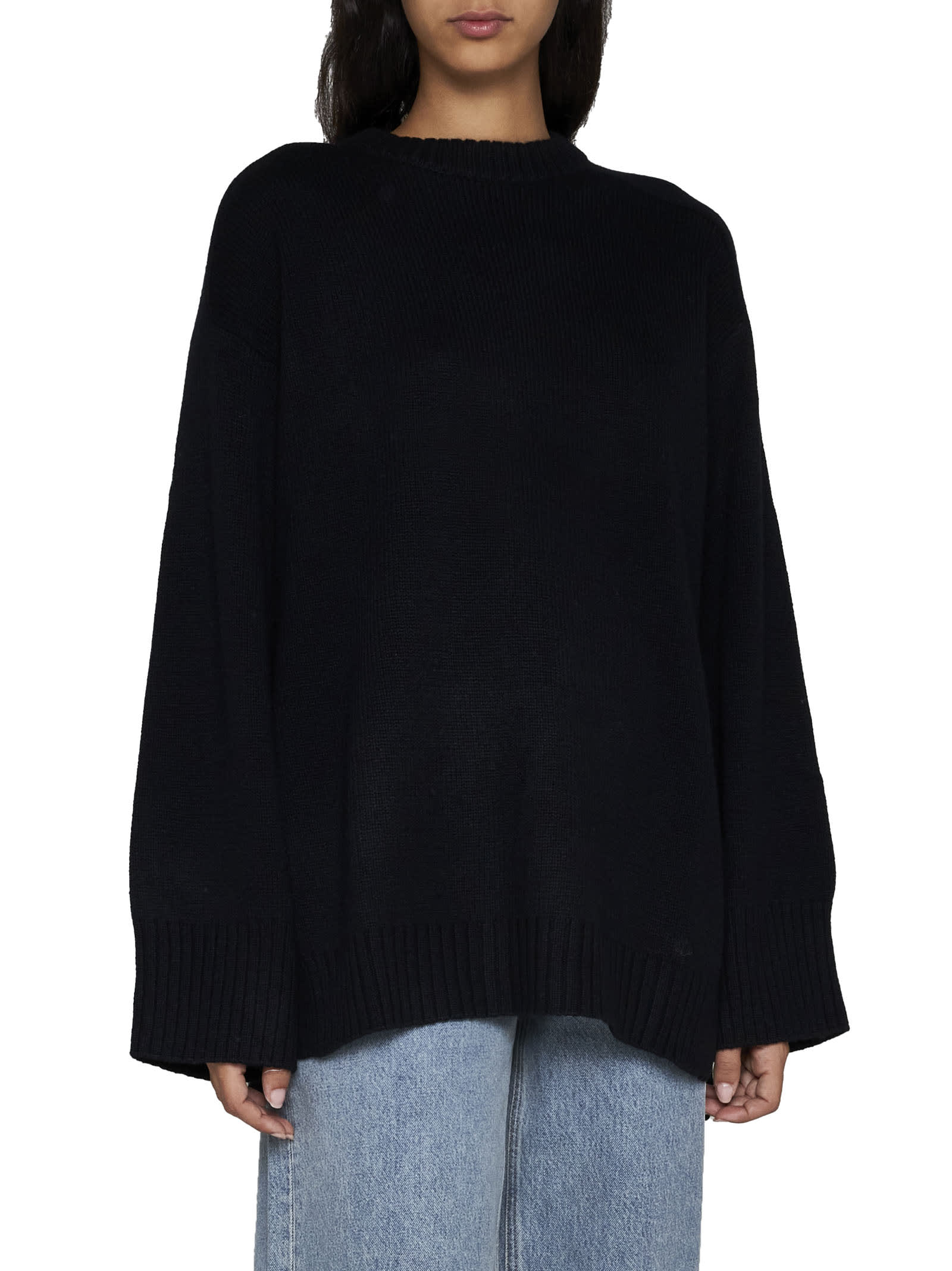 Shop Loulou Studio Sweater In Nero