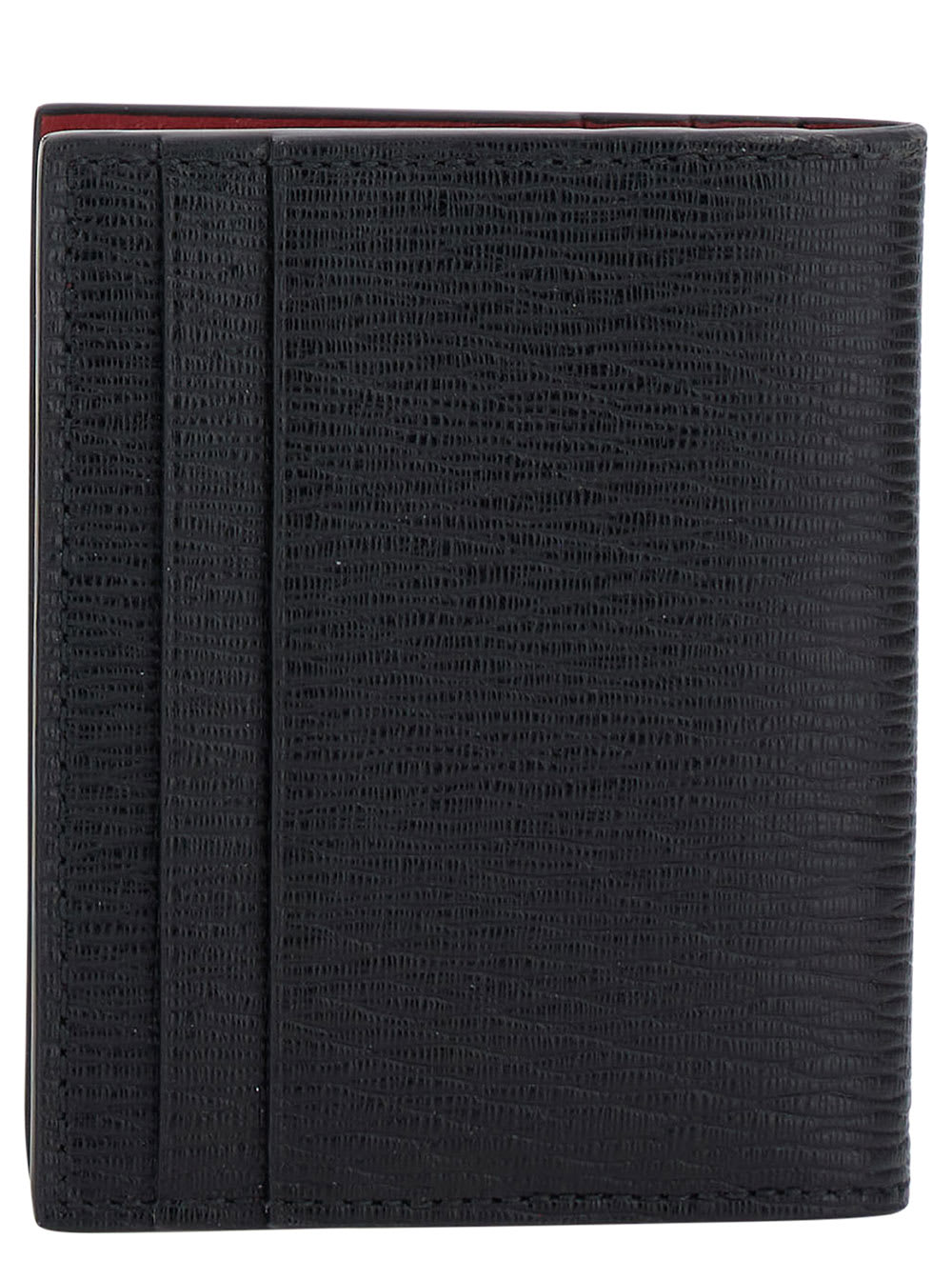 Shop Ferragamo Black Card-holder With Gancini Detail In Leather Man