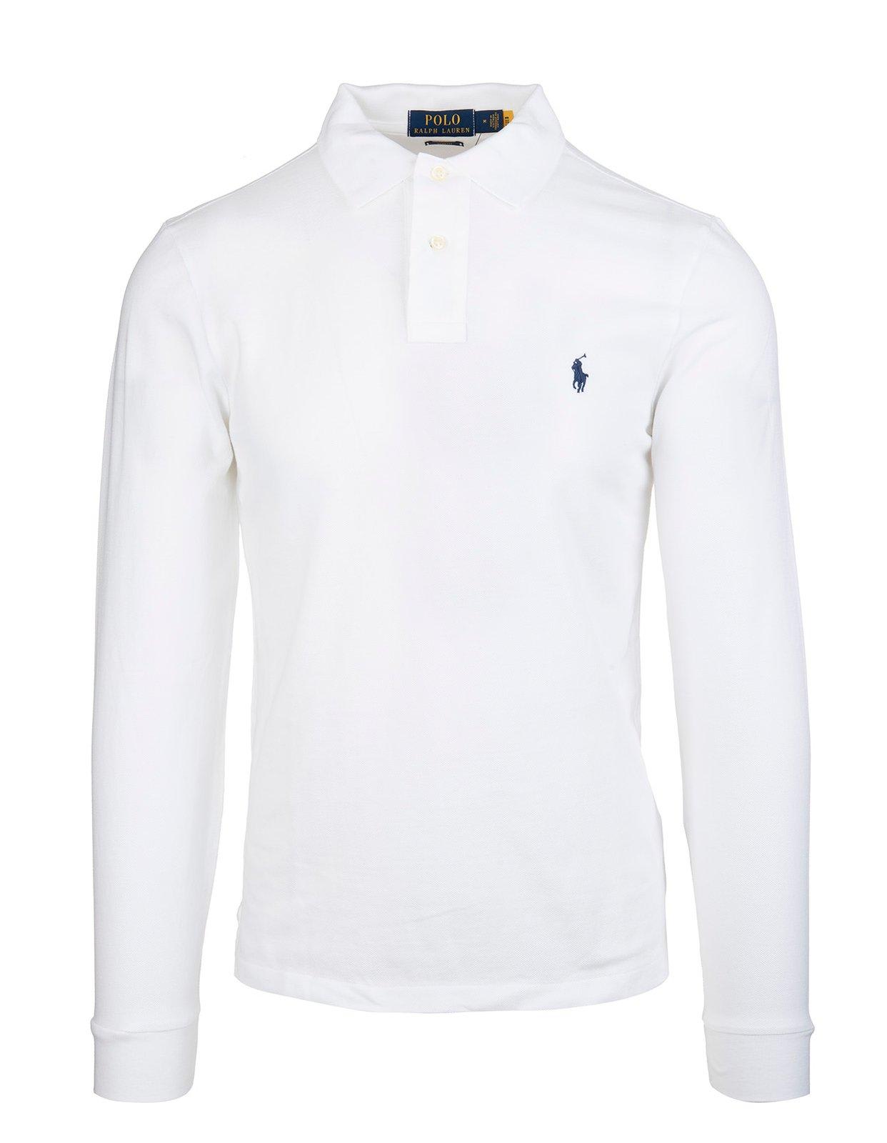 Pony Embroidered Long-sleeved Polo Shirt