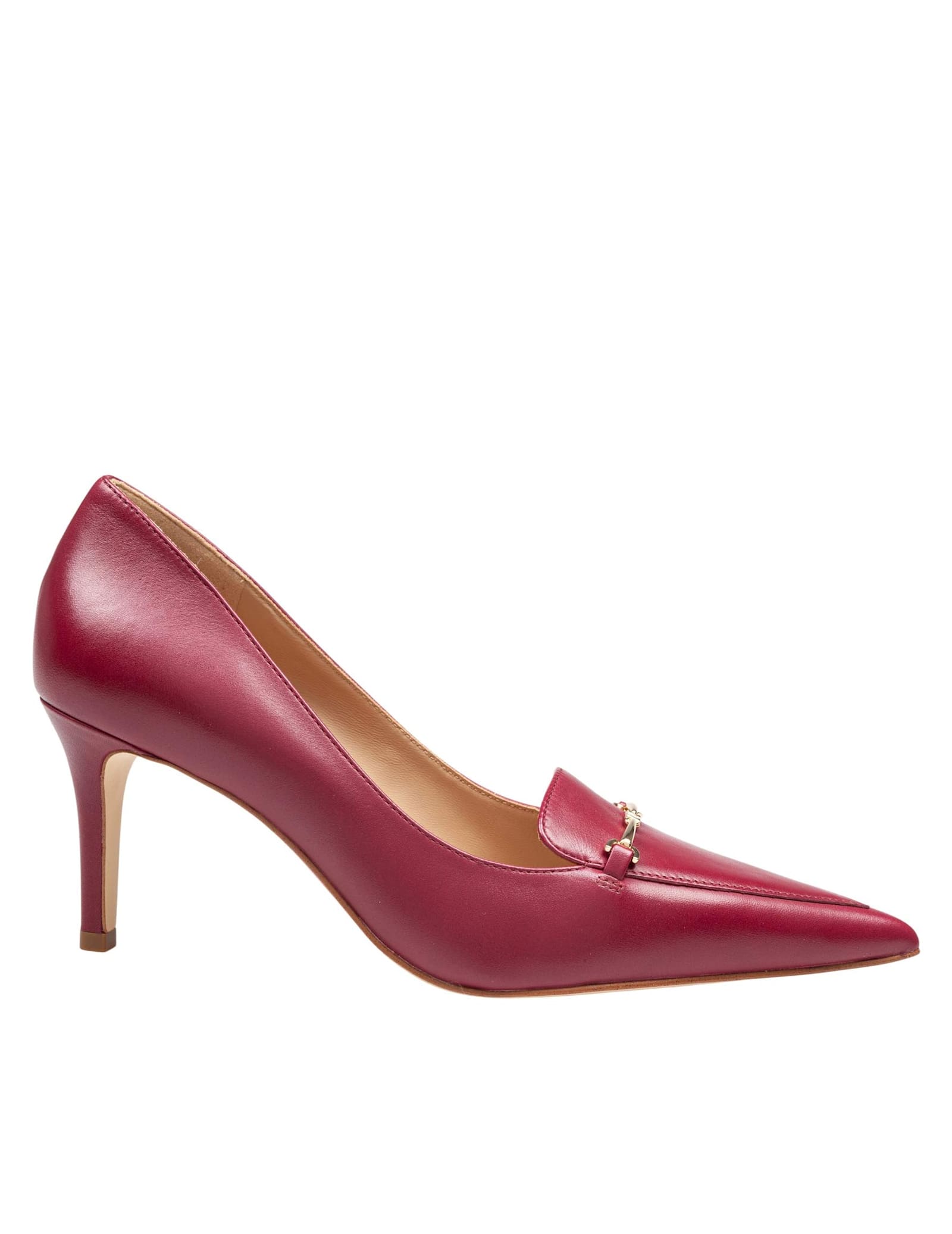 Michael Kors Lena Leather Decollete Mulberry Color In Purple