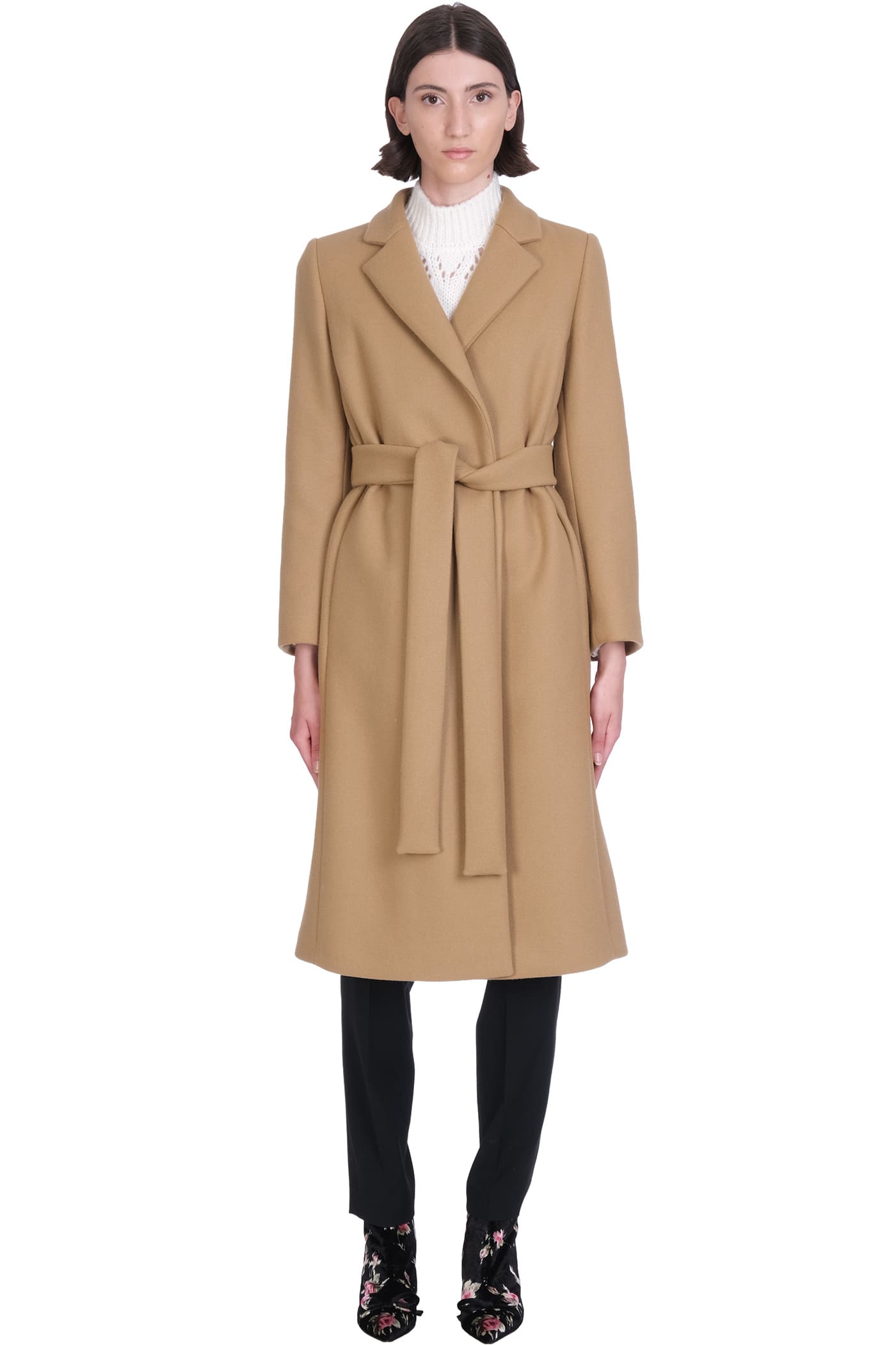 RED Valentino Coat In Camel Wool