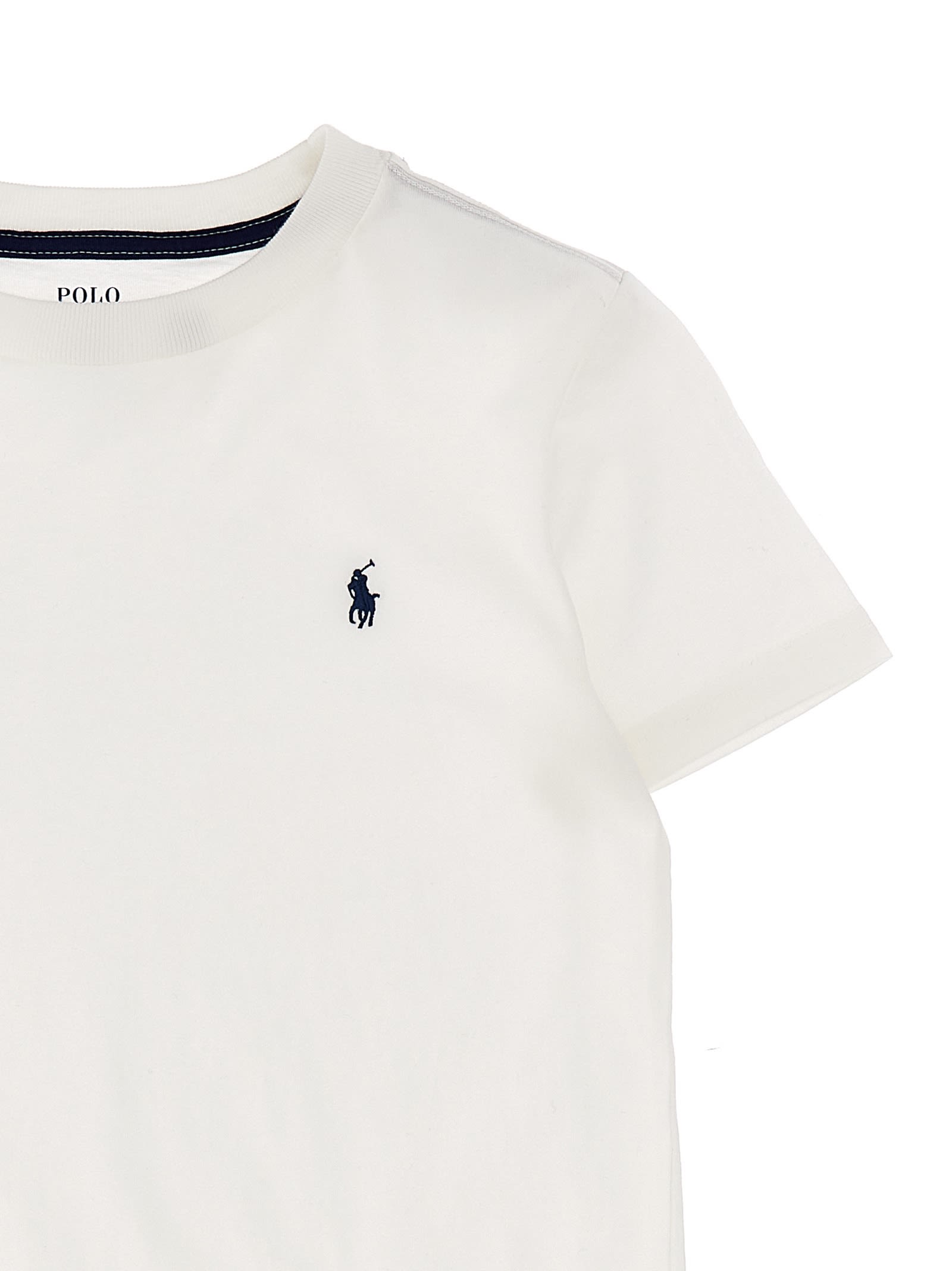 Shop Polo Ralph Lauren Logo T-shirt In White