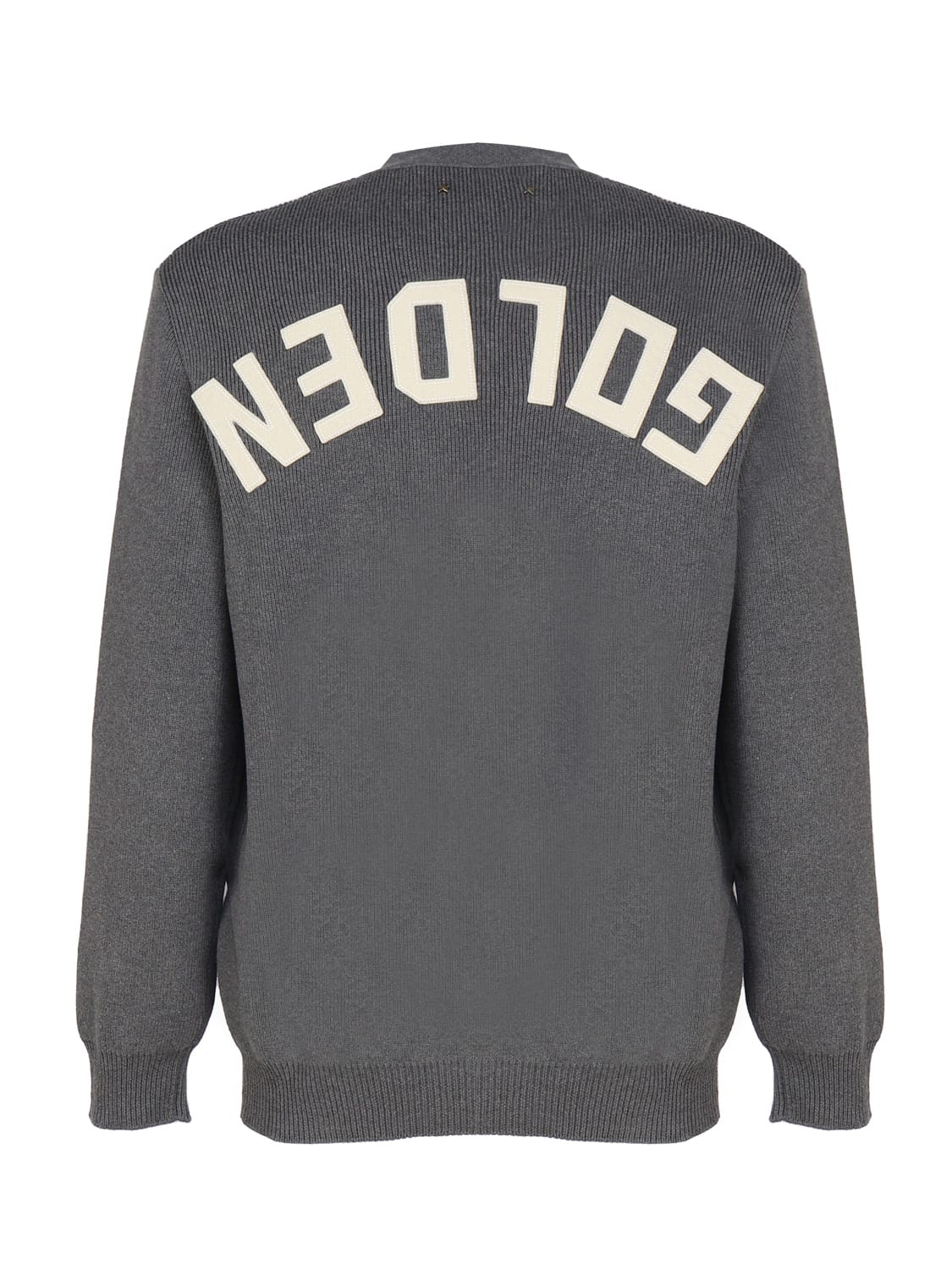 Golden Goose Cotton V-necked Cardigan In Grey