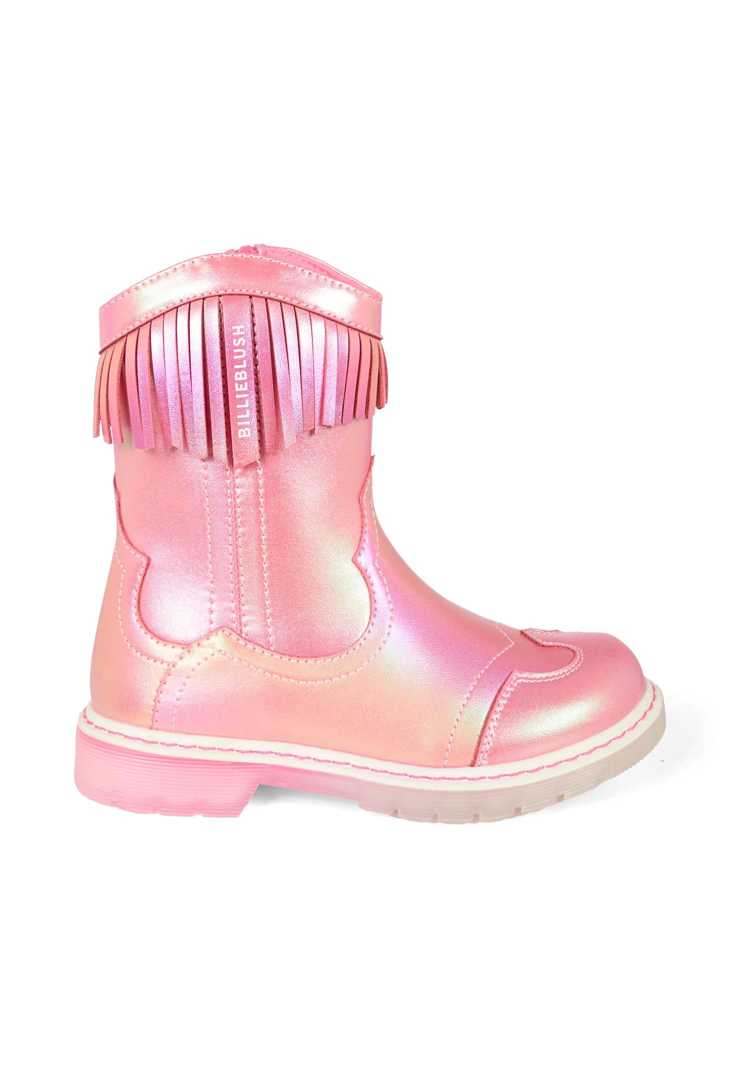Billieblush Pink Ankle Boots For Girl With Logo In Pink