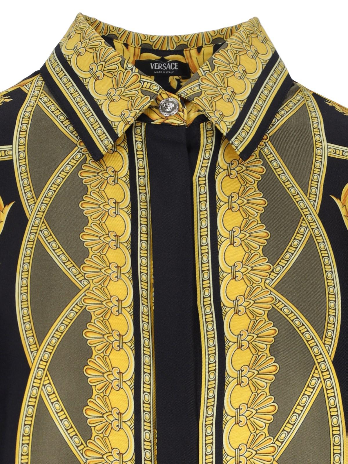 Shop Versace Barocco Shirt In Black