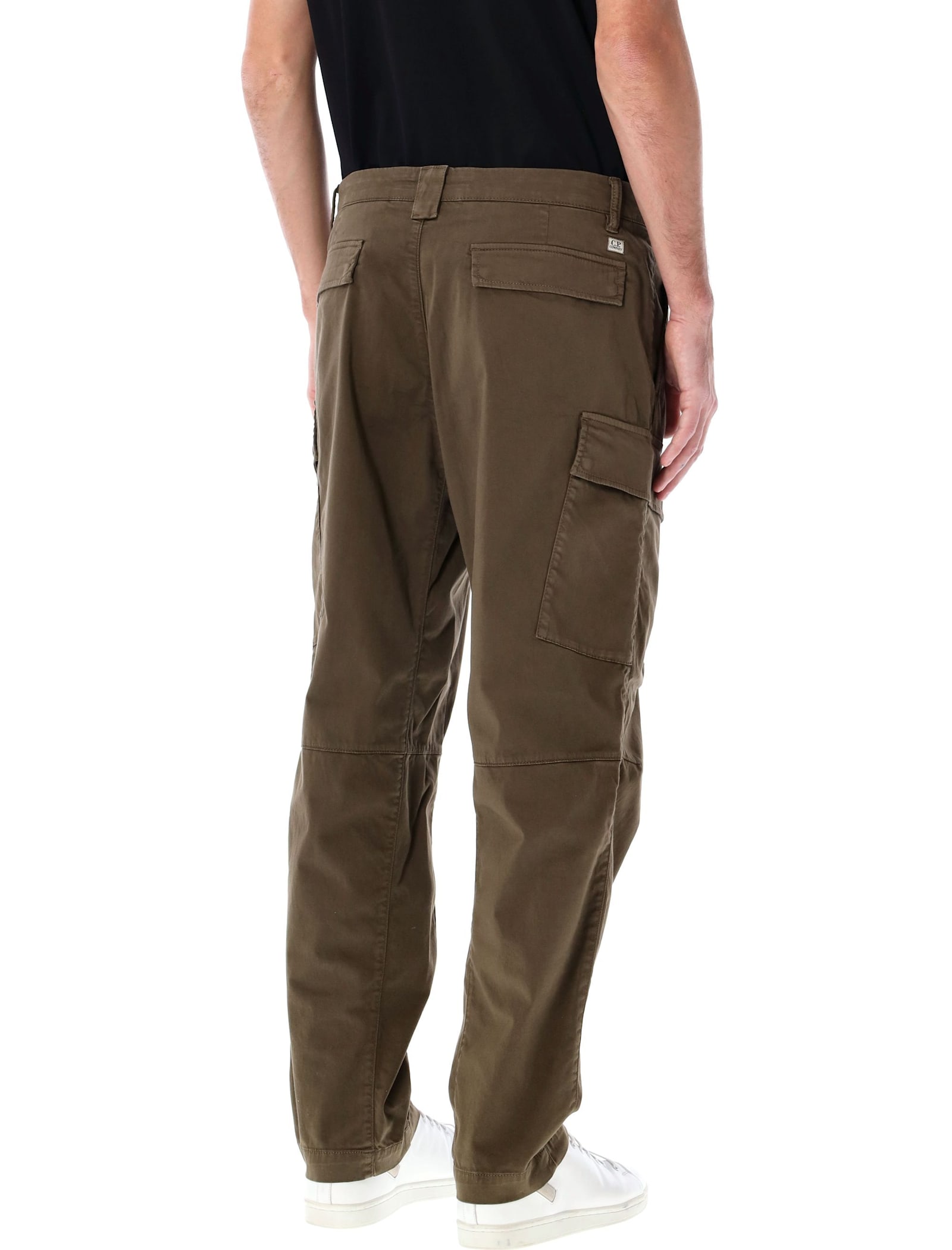 C.P. COMPANY STRETCH SATEEN LOOSE CARGO PANTS