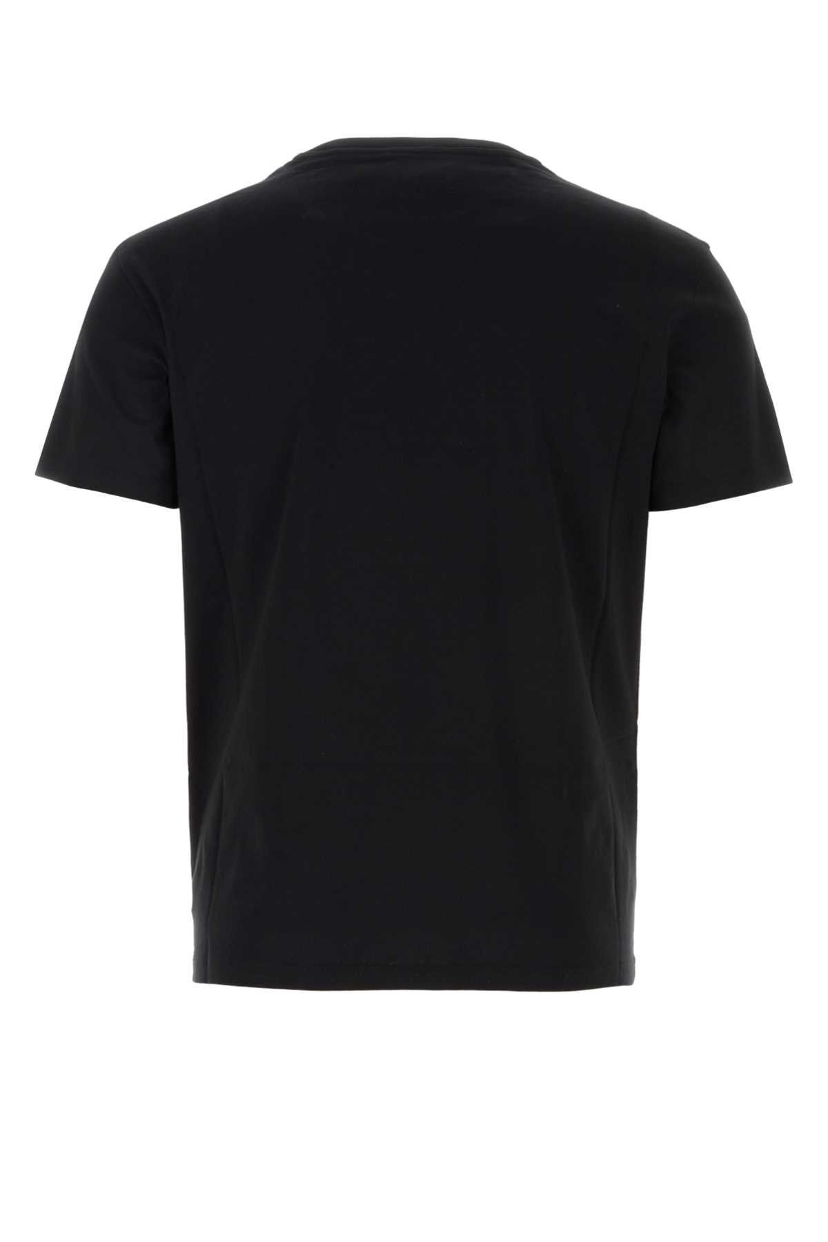 Shop Valentino Black Cotton T-shirt In Nero