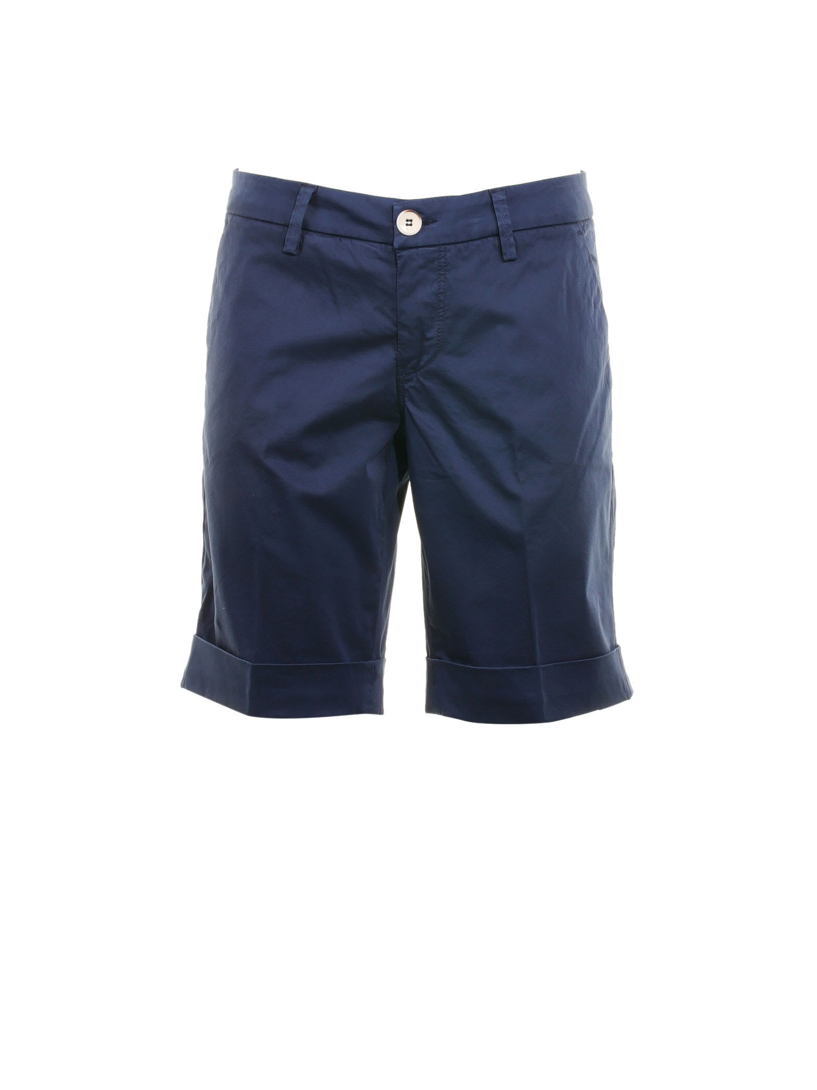 Re-hash Ambra Bermuda With Turn-up In Blu Navy