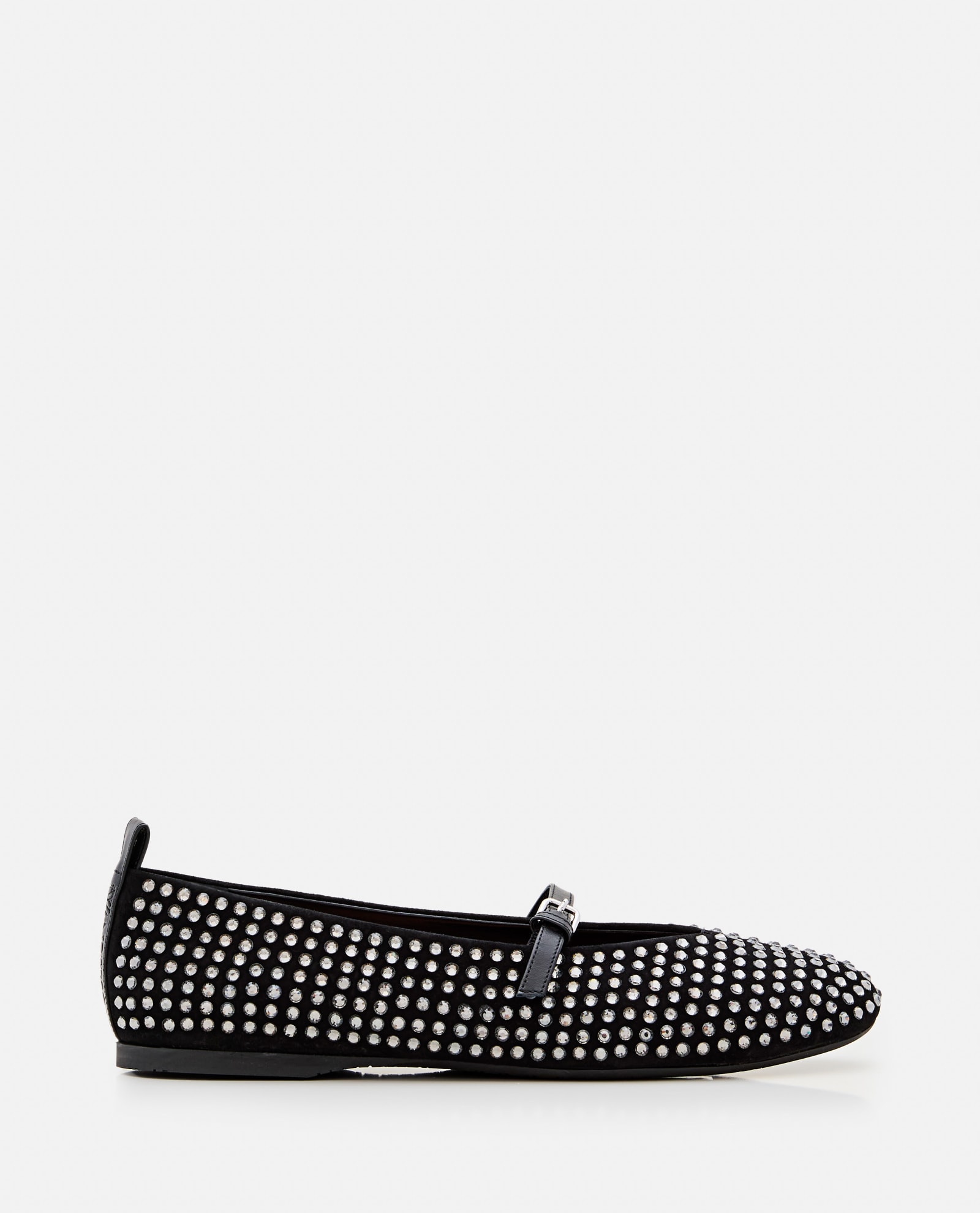 Shop Jw Anderson Crystal Ballet Flat In Black