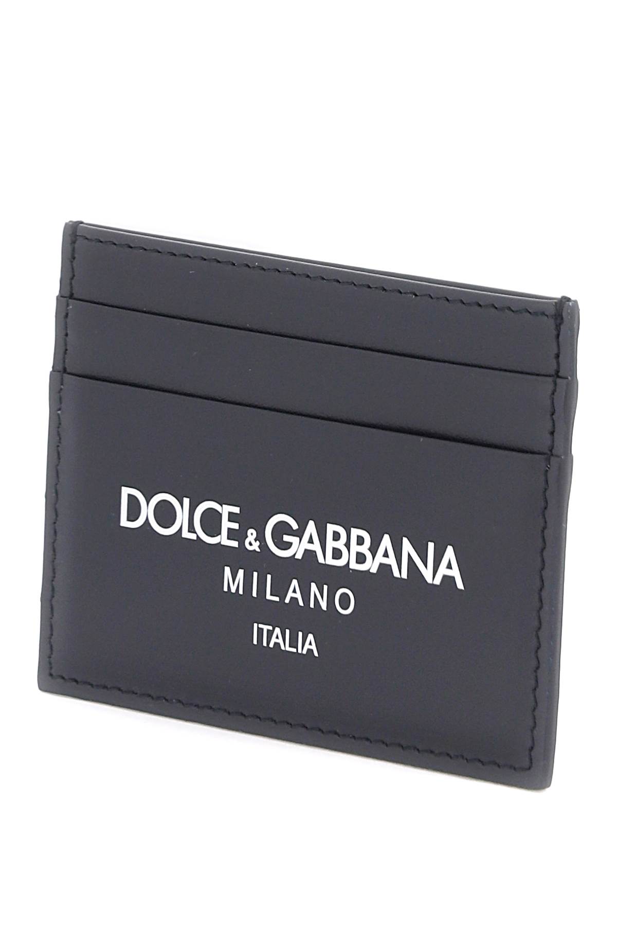 Shop Dolce & Gabbana Logo Leather Cardholder In Dg Mi Italia F Blu (blue)