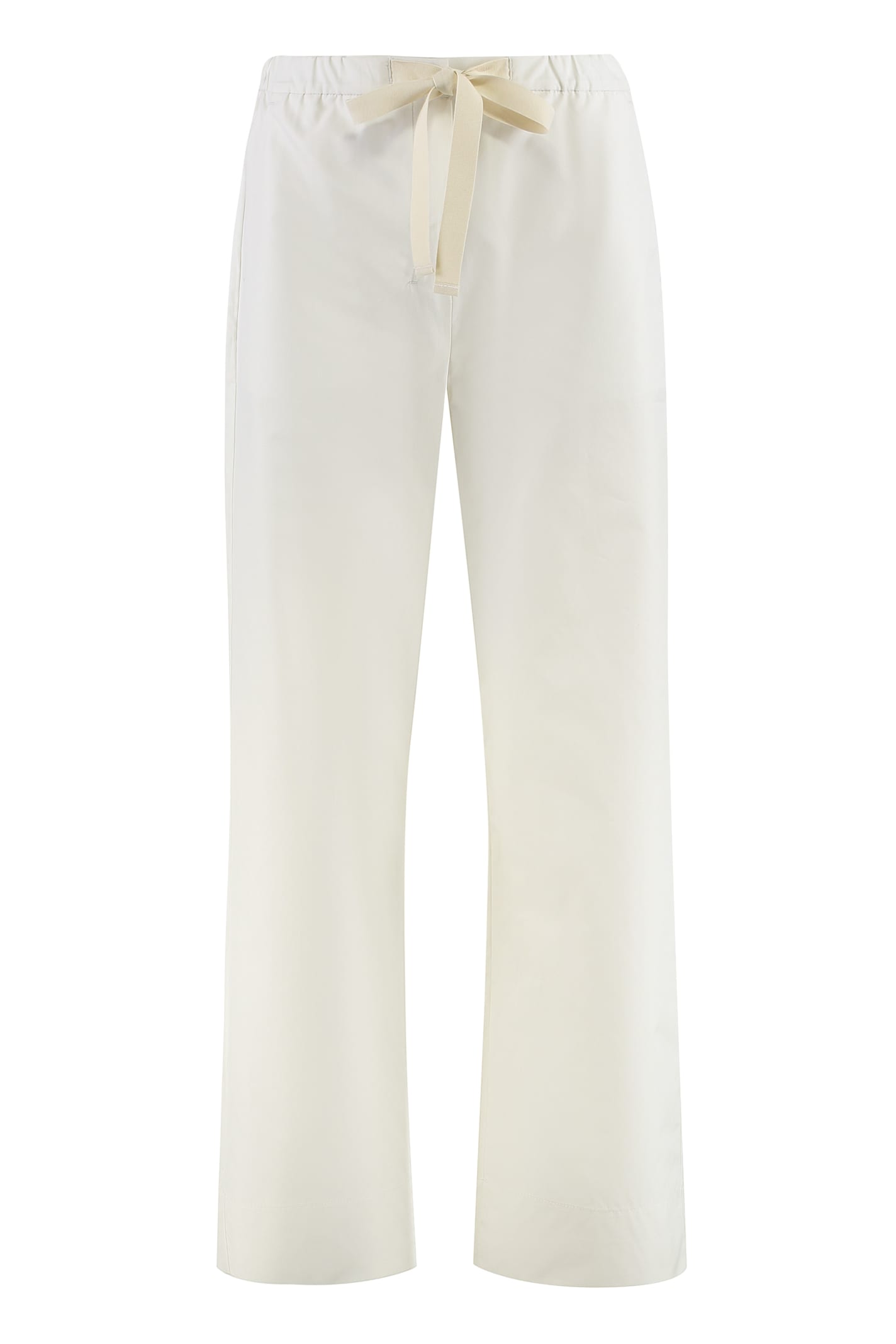 'S MAX MARA ARGENTO POPLIN COTTON TROUSERS