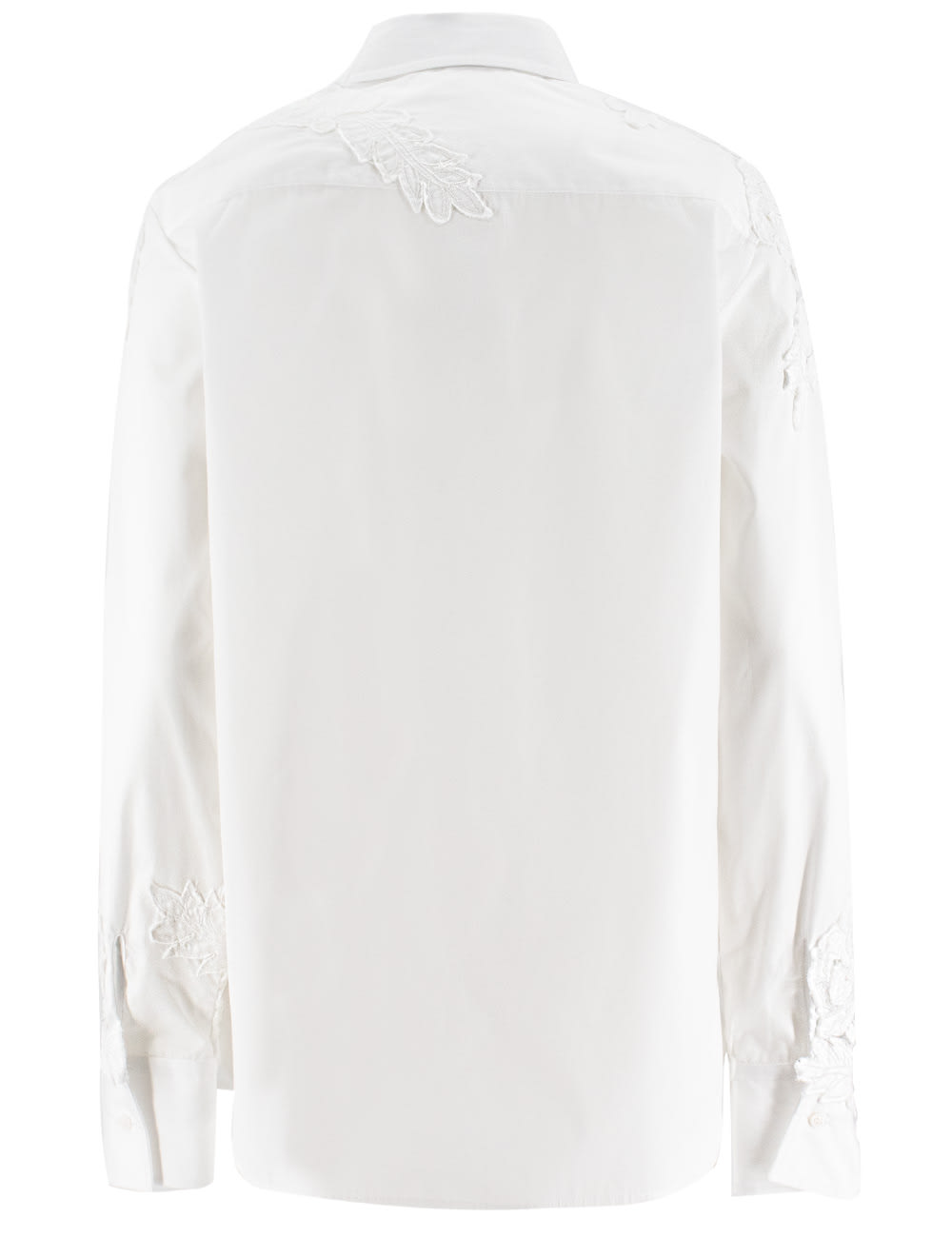 Ermanno Scervino Embroidered Shirt In Bright White/ottico