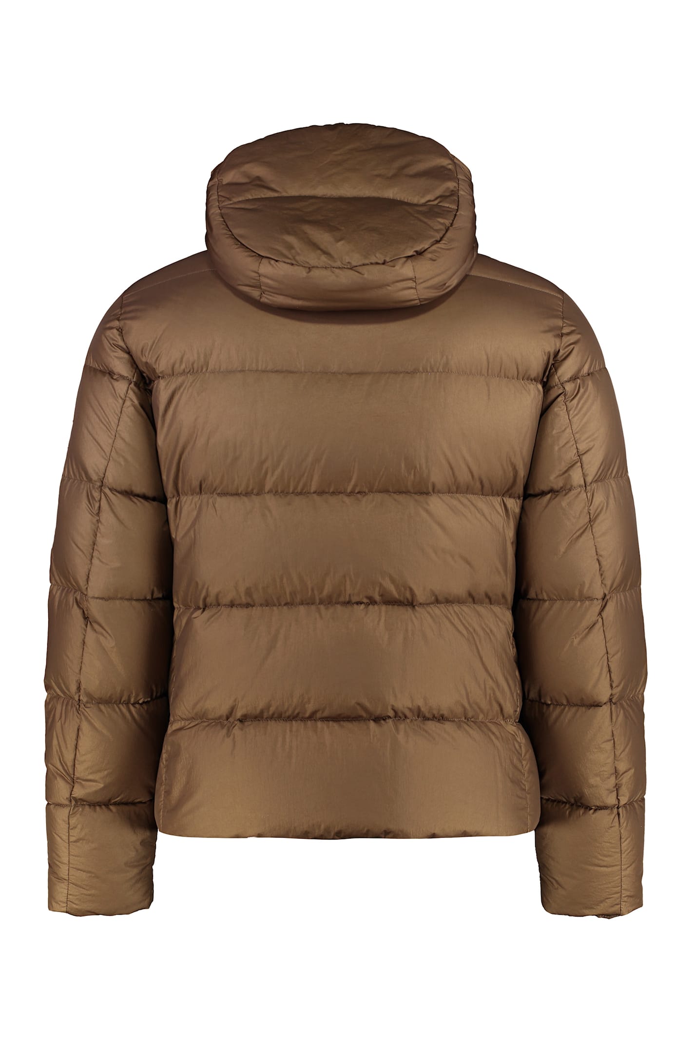 Moorer Nevio Hooded Down Jacket In Brown