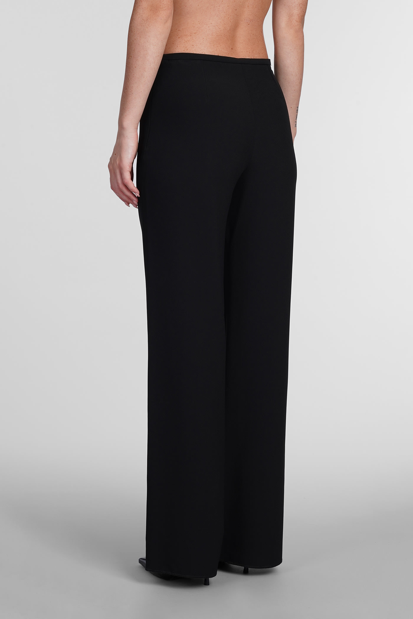 Shop Emporio Armani Pants In Black Viscose In Nero-black