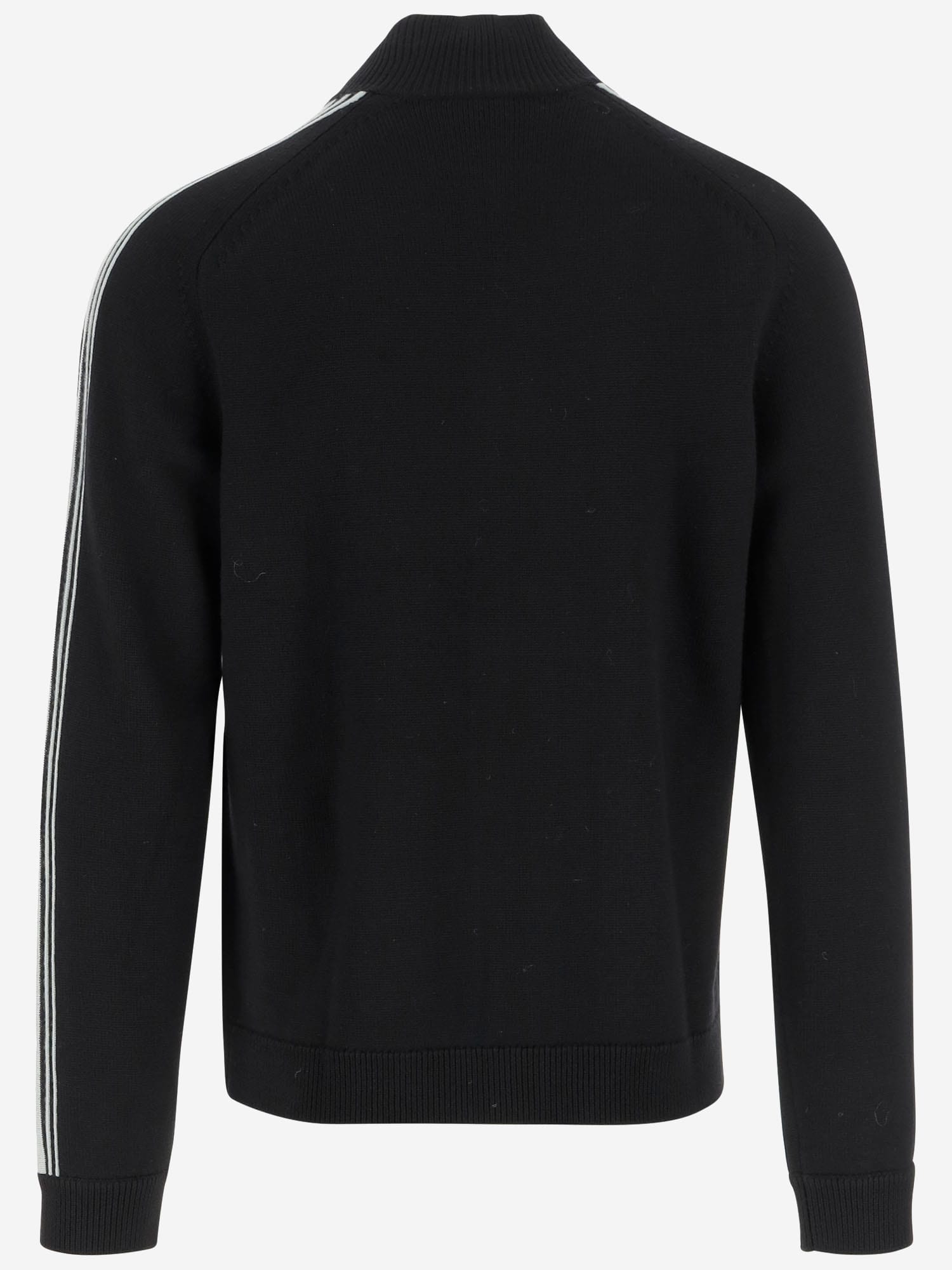 Casablanca Merino Wool Sweatshirt With Logo In Black