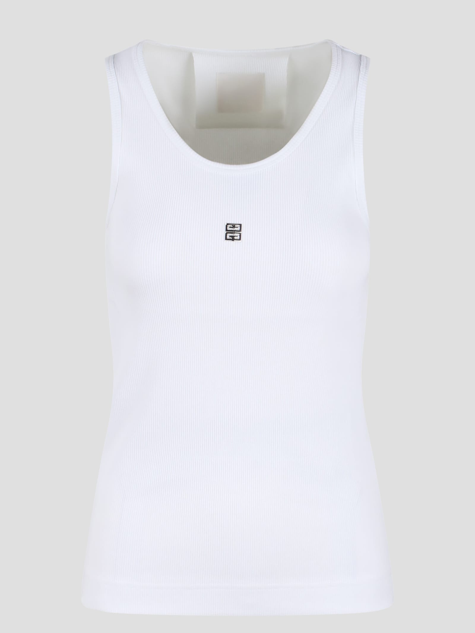 Shop Givenchy 4g Detail Tank Top In White