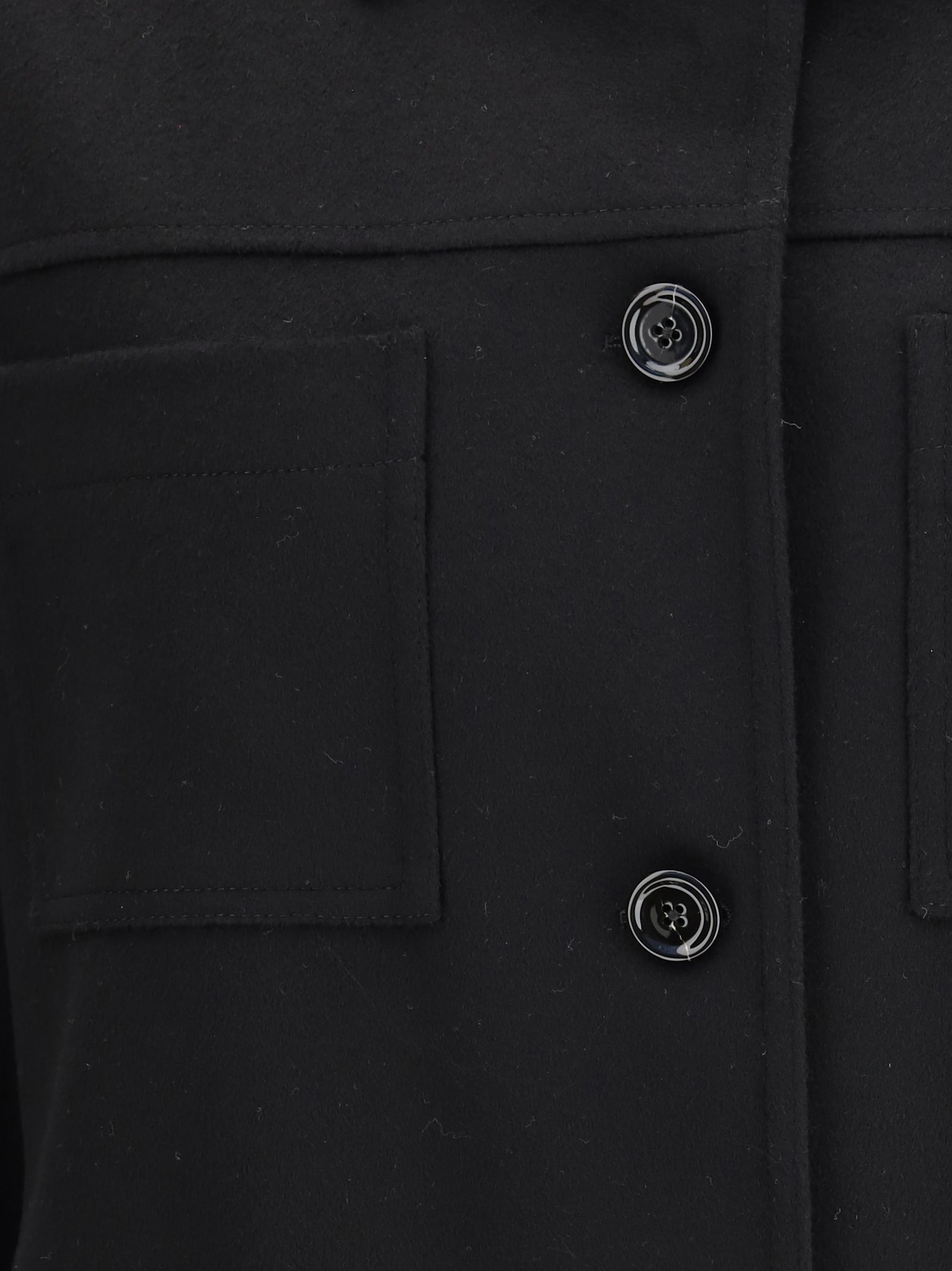 Lardini Black Fleece Wool Clothing In Multi