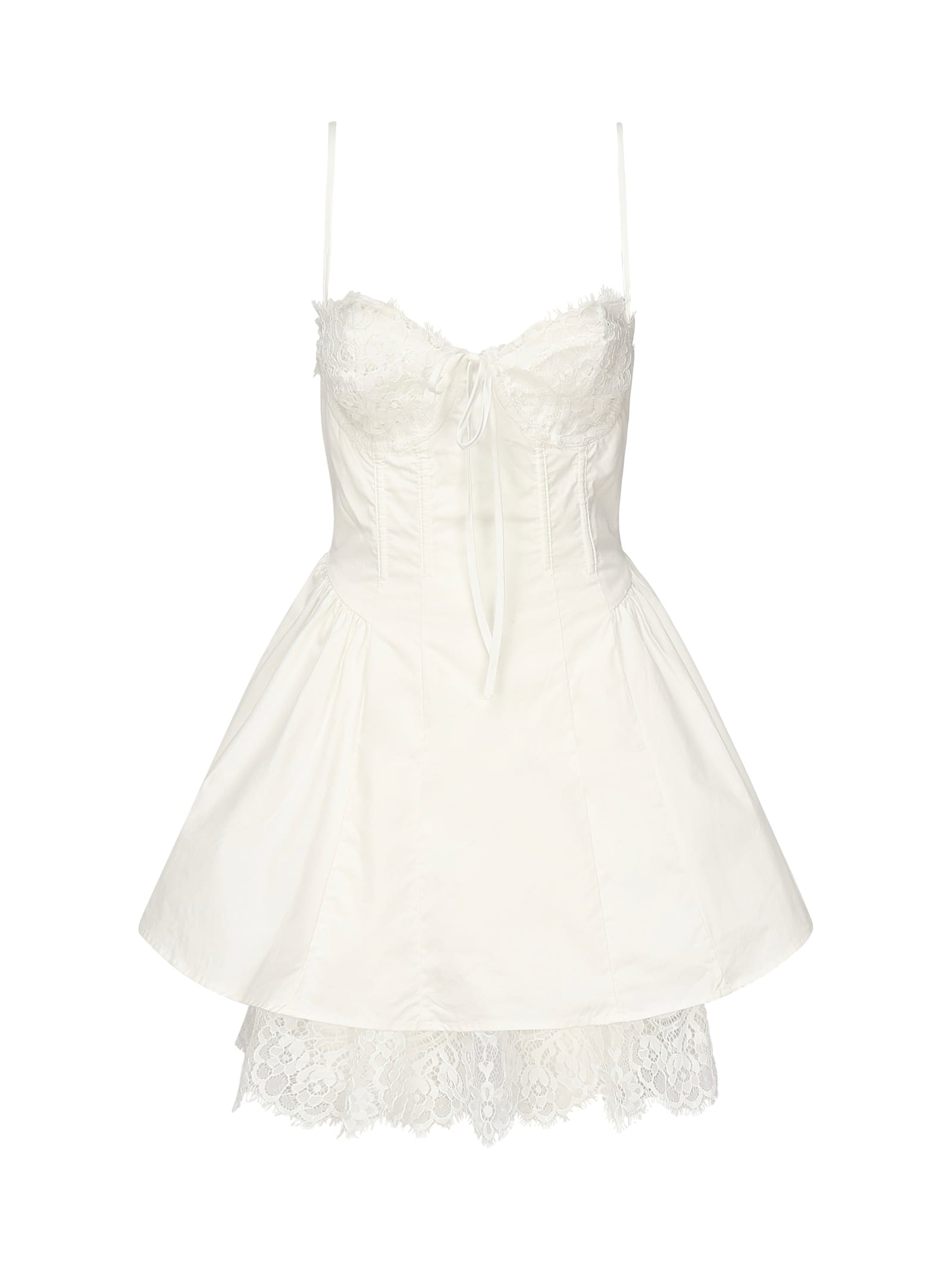 For Love & Lemons Shae Mini Dress In White