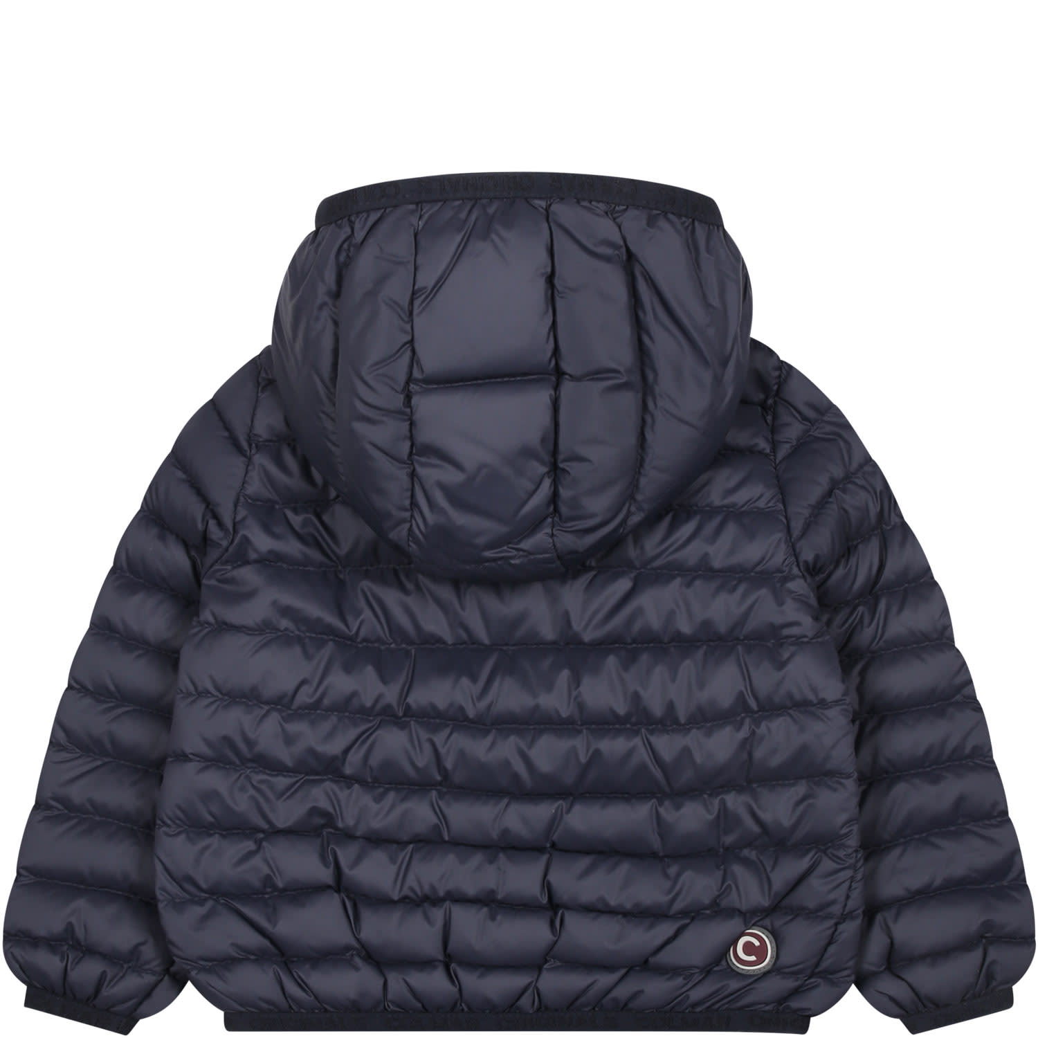 Shop Colmar Blue Down Jacket For Baby Boy With Logo