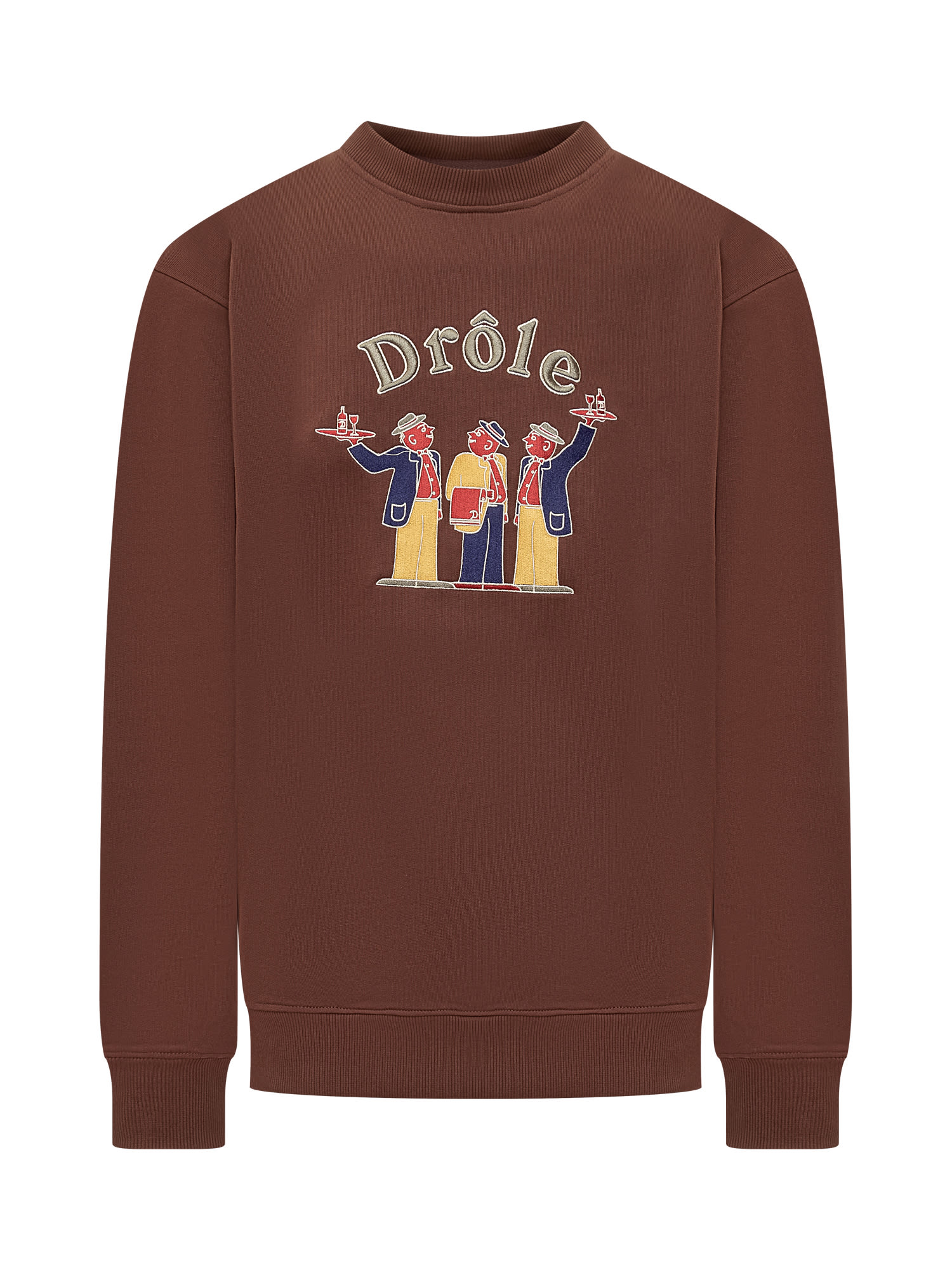 Shop Drôle De Monsieur Le Crillon Sweatshirt In Dark Brown