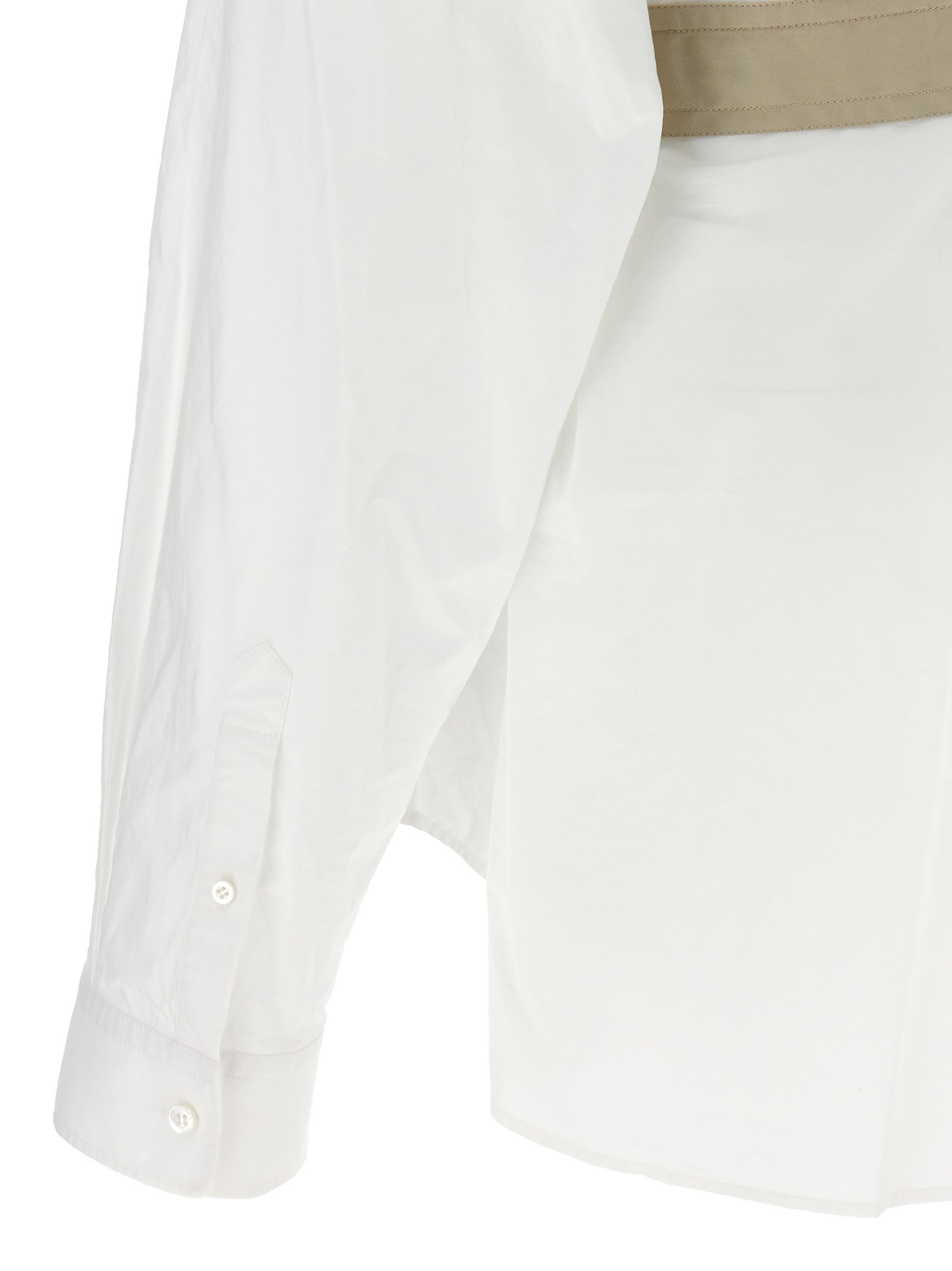 Shop Balenciaga Belt Shirt In White