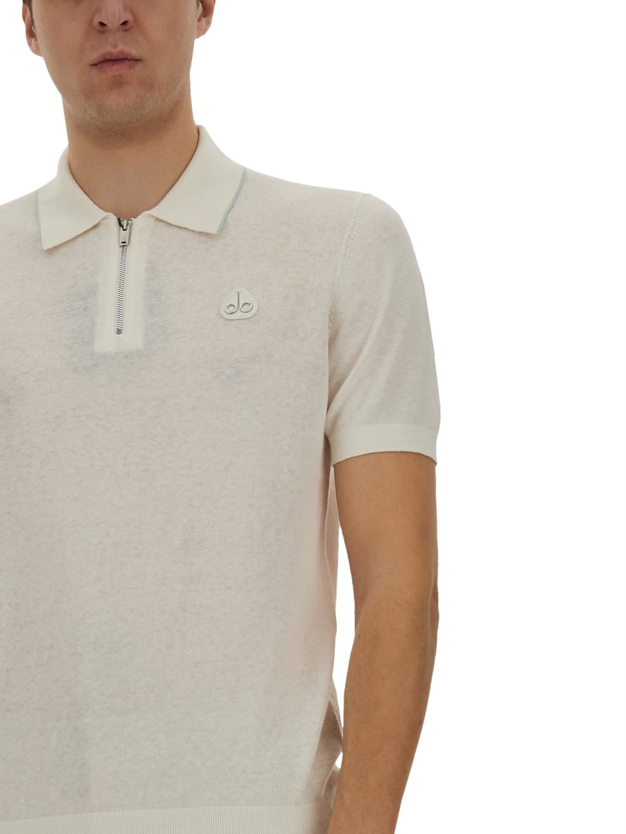 Moose Knuckles Men's Polo Pavilion T-shirt In White