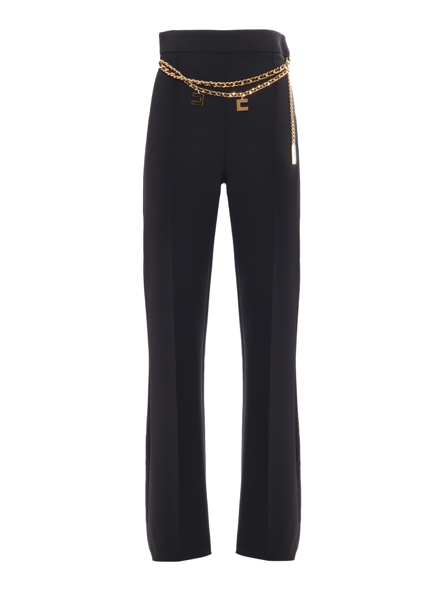 Shop Elisabetta Franchi Trousers In Black