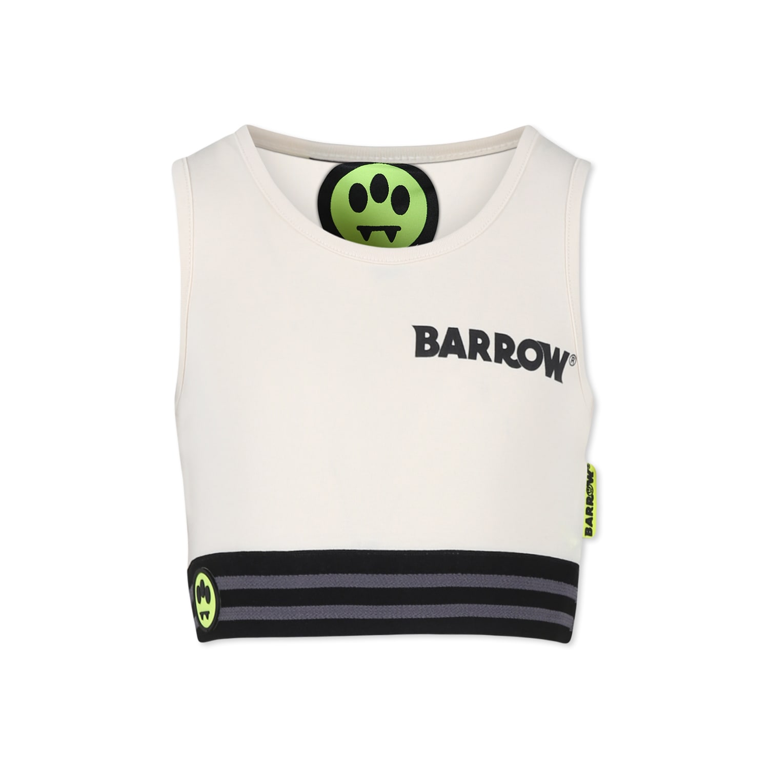 Shop Barrow Ivory Crop Top For Girl With Smiley In Multicolor