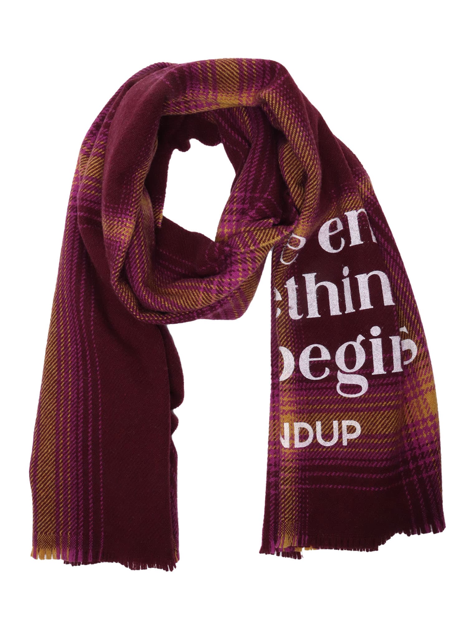 DONDUP LETTERING PRINTED SCARF