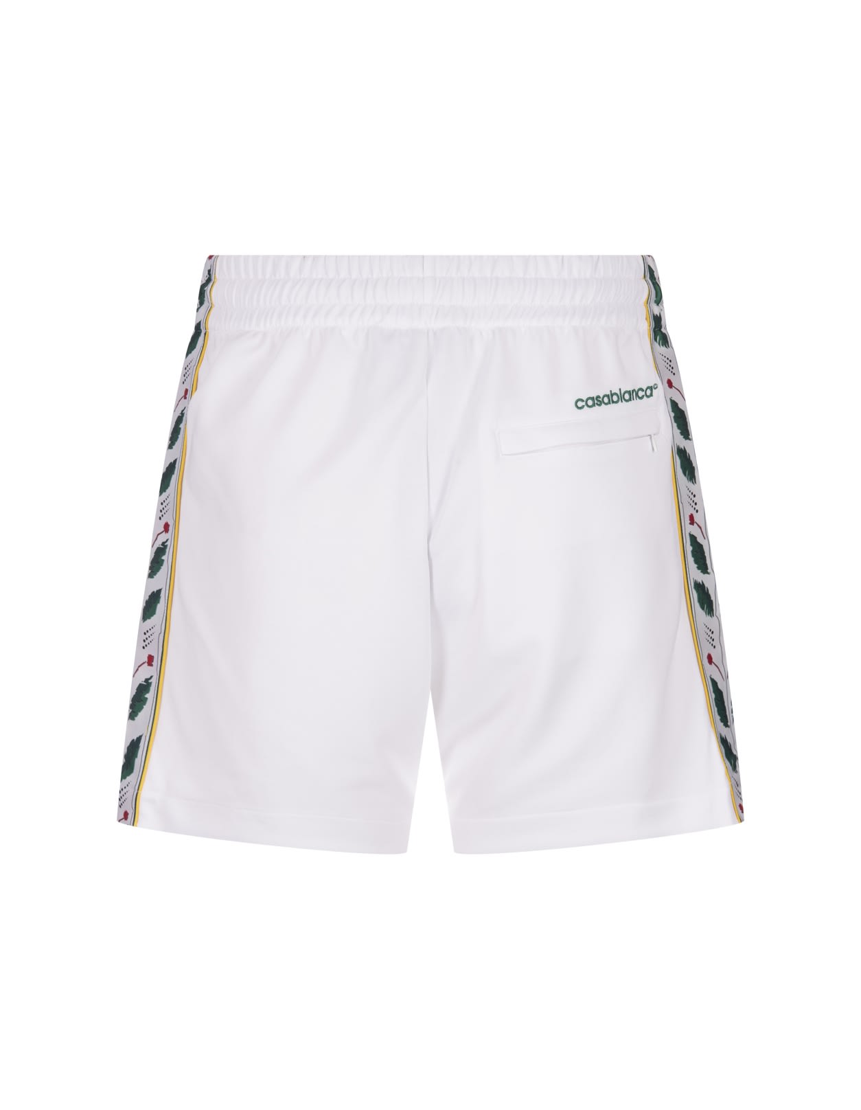 Shop Casablanca White Shorts With Laurel Graphics