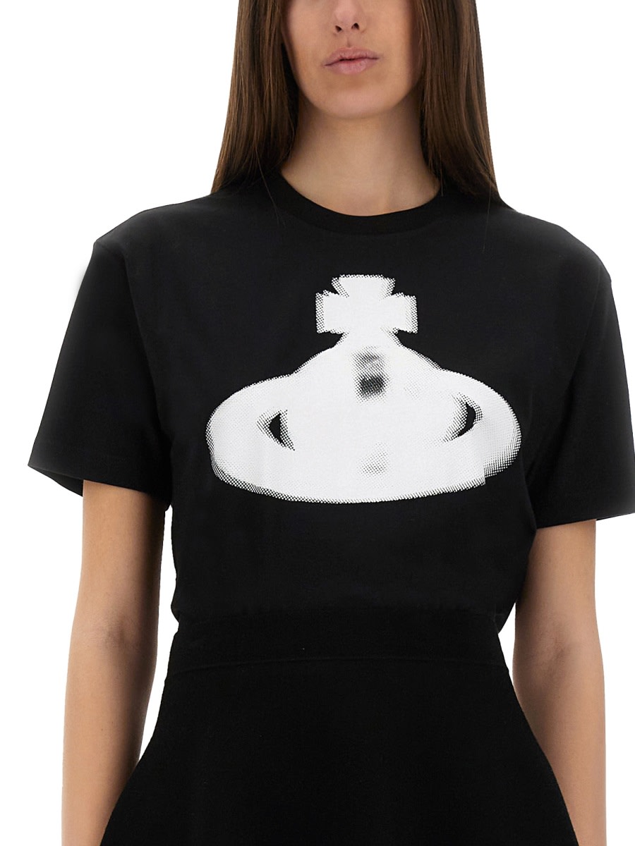 Shop Vivienne Westwood Halftone Orb T-shirt In Black