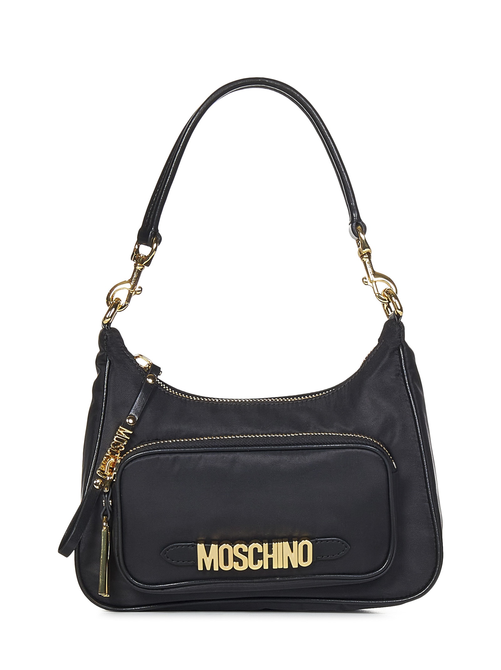 Shop Moschino Shoulder Bag In Black