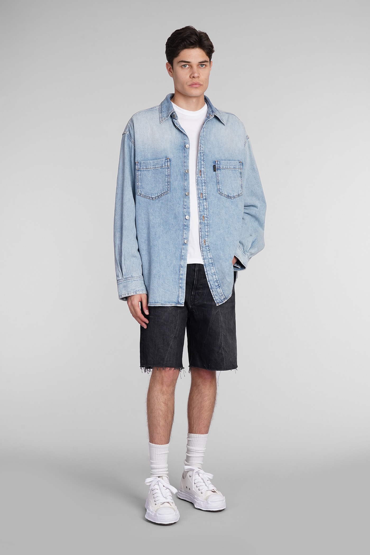 Shop Haikure Oscar Denim Jackets In Blue Cotton In Piano Blue