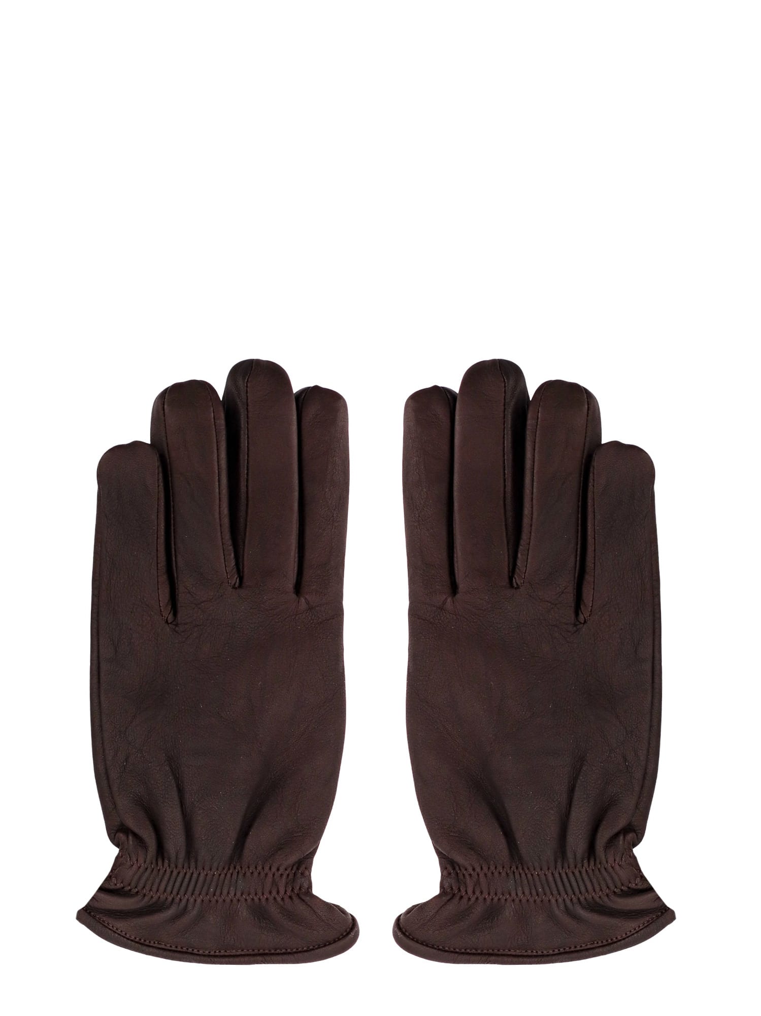 Shop Orciani Gloves In Brown