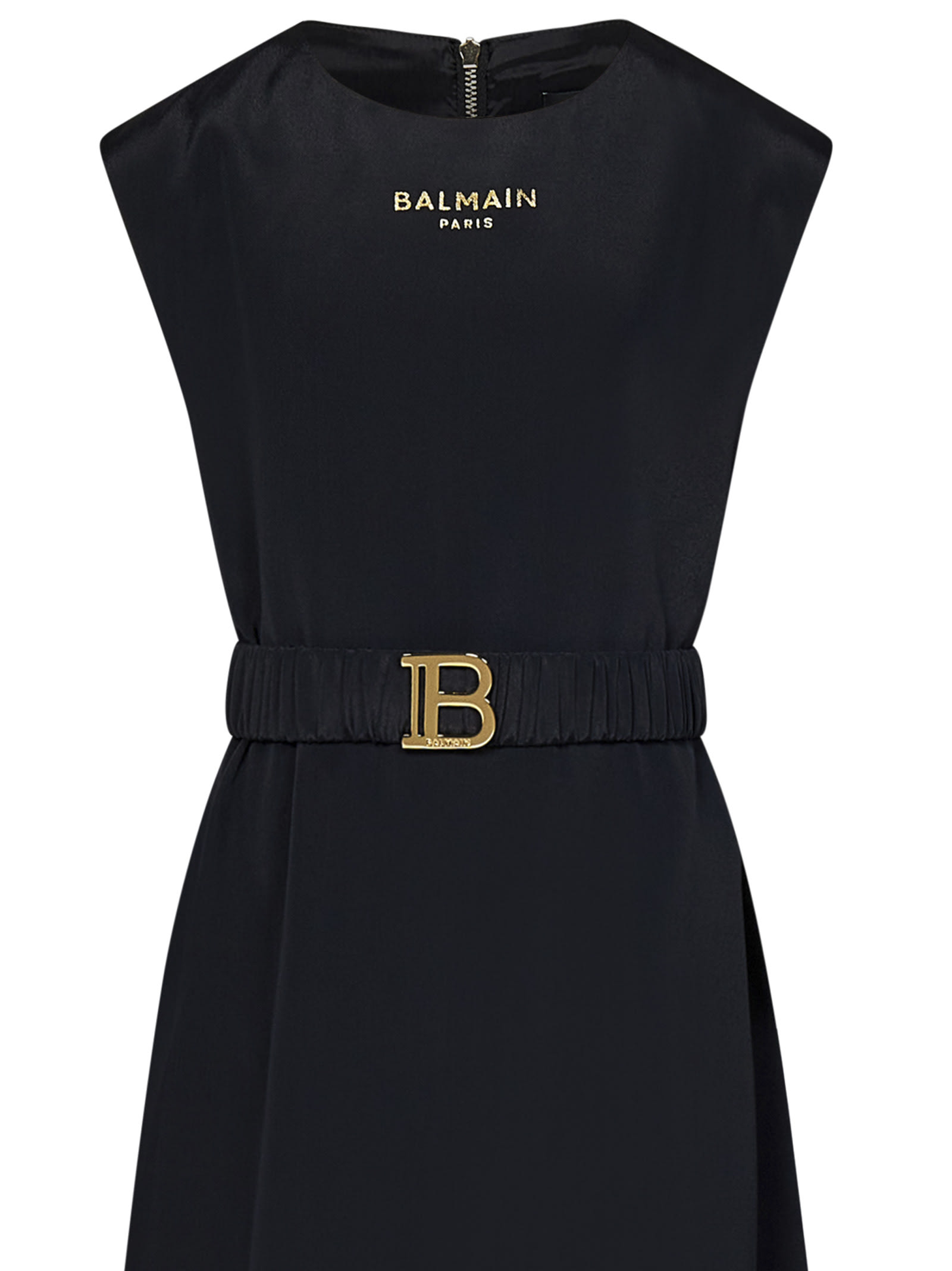 Shop Balmain Dress In Or