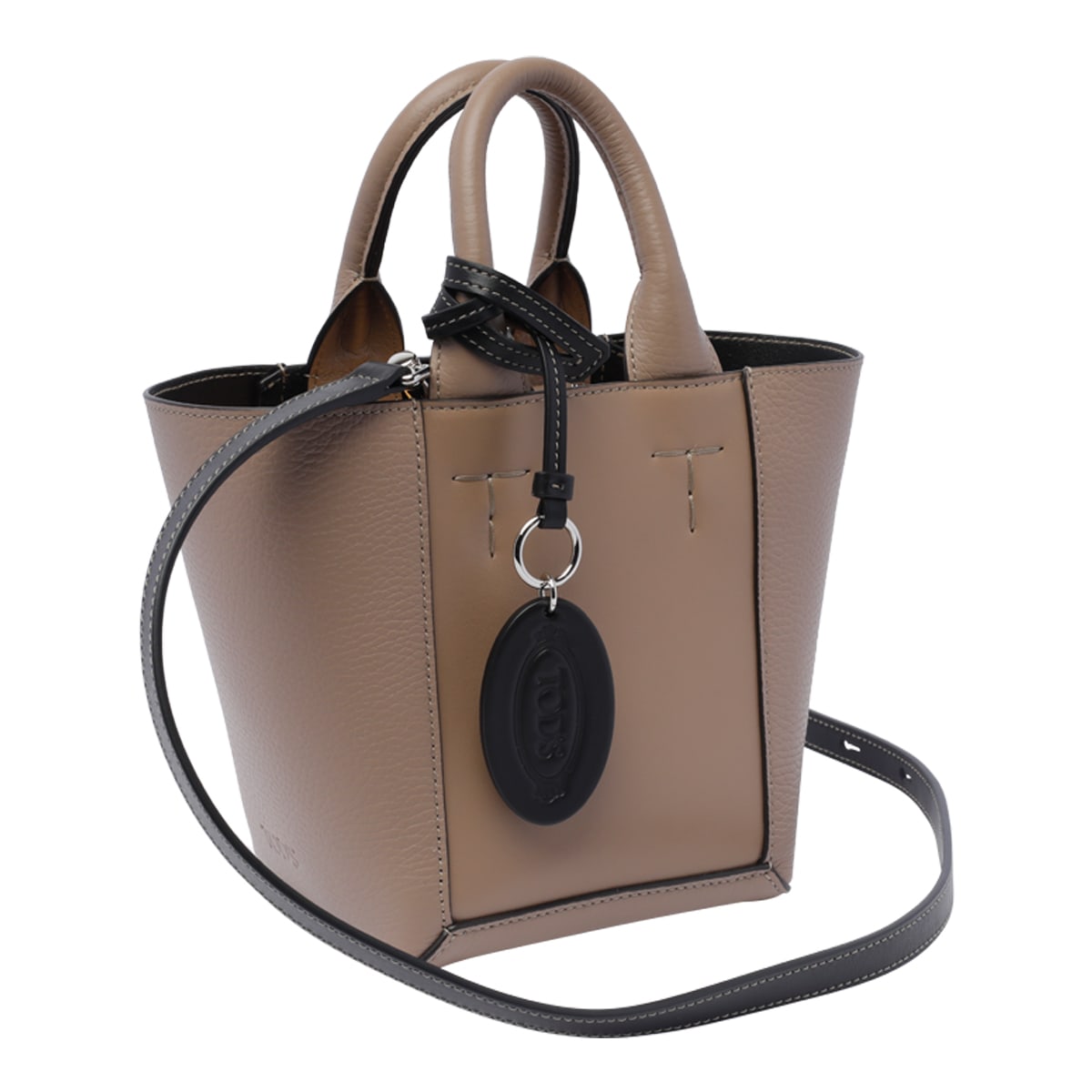 Shop Tod's Tods Double Up Shopping Bag In Beige