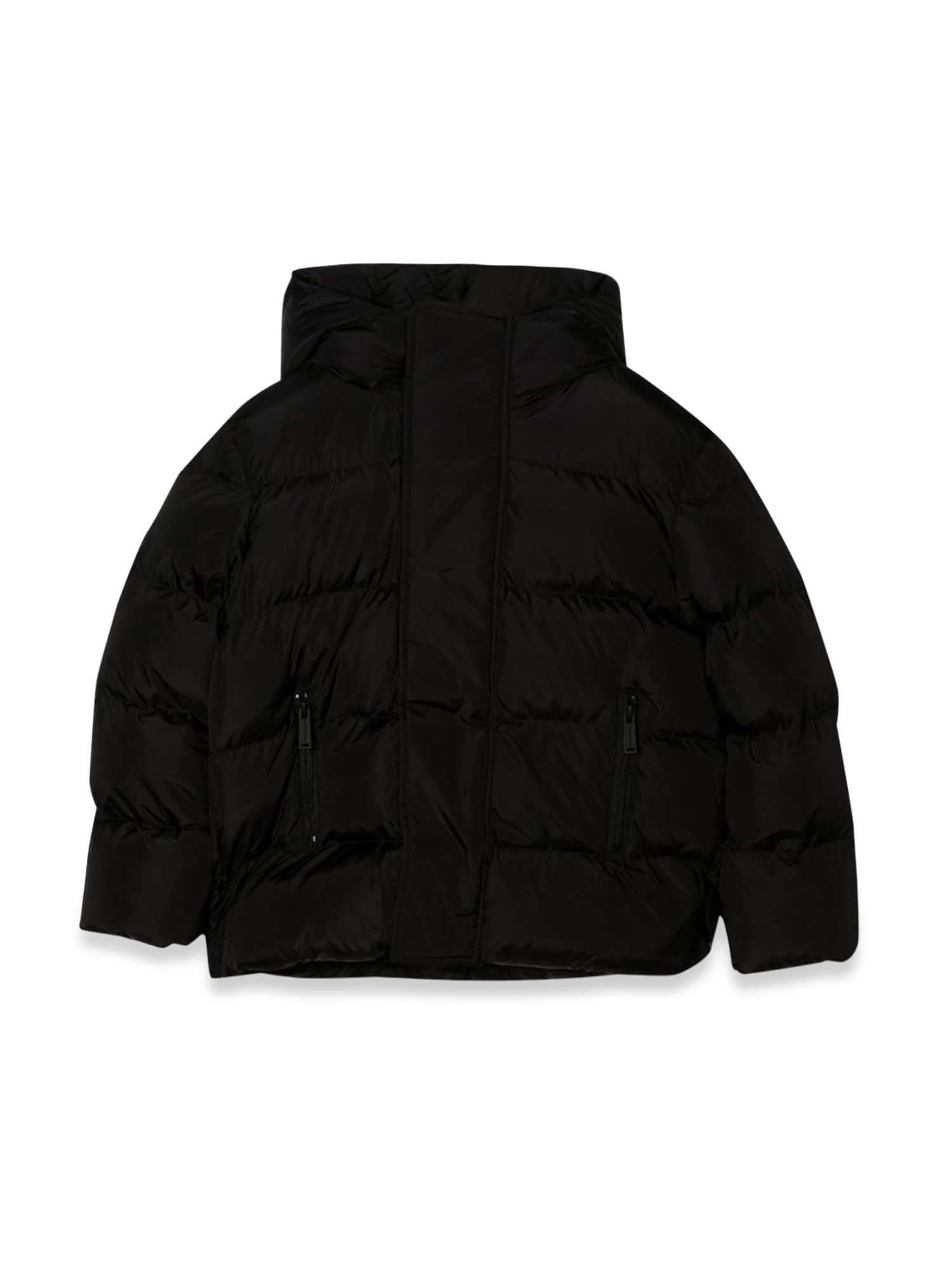Dsquared2 Hooded Down Jacket With Logoed Lettering