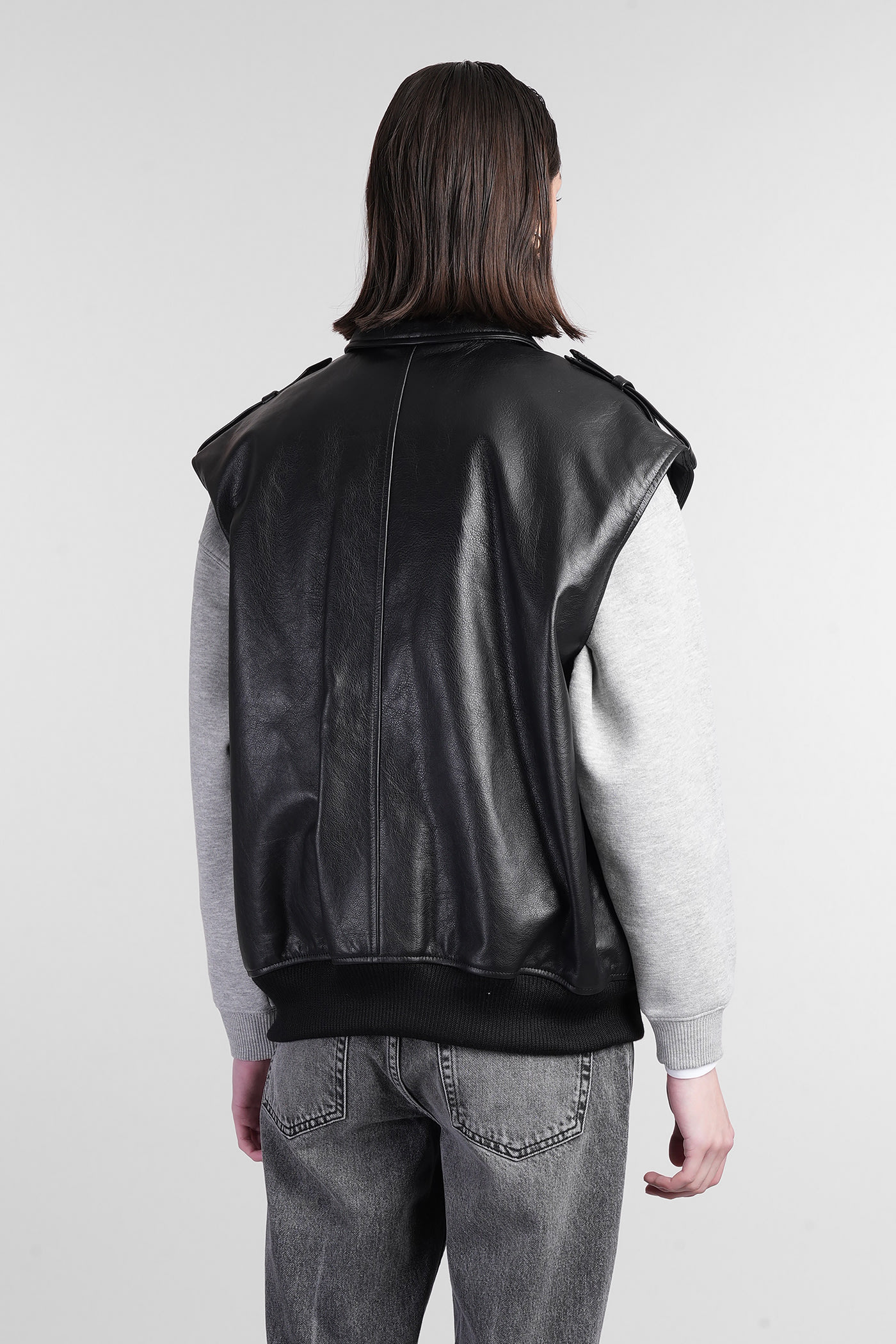 Shop Anine Bing Sonnie Vest In Black Leather