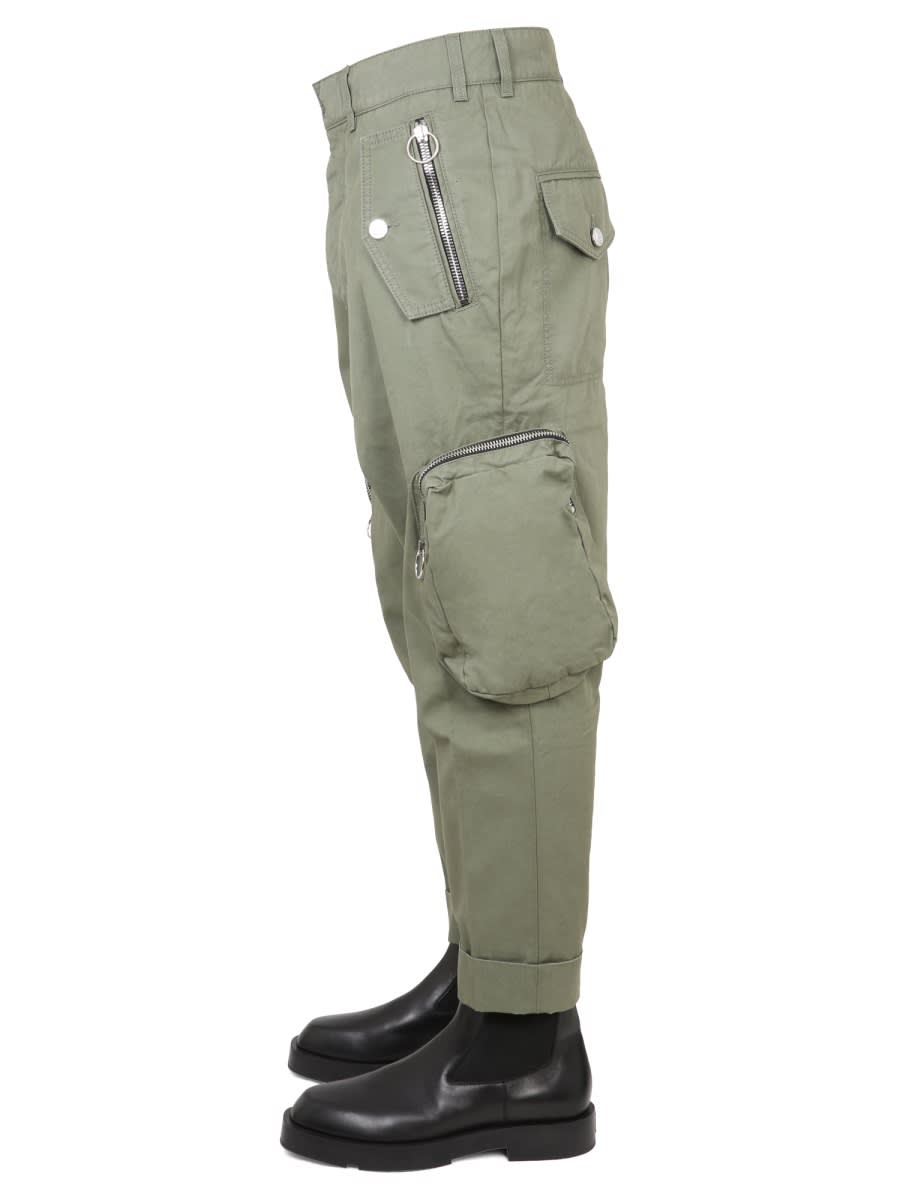 Shop Balmain Pantalone Cargo In Green