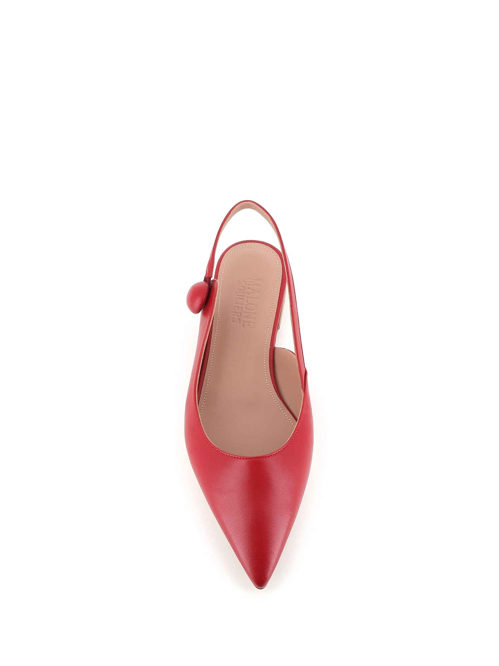 Malone Souliers Ballerina Palmer 10-4 In Carmin Red